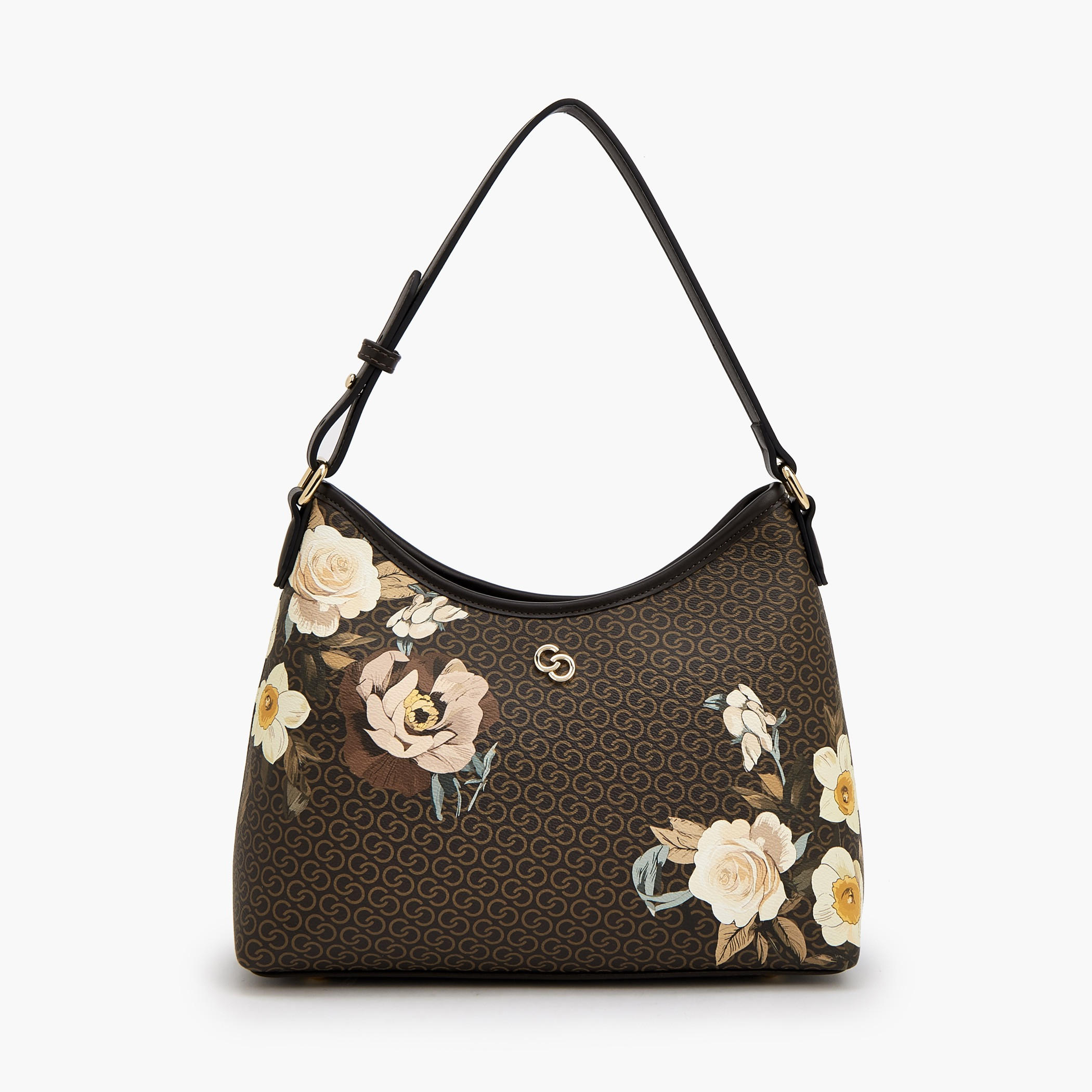 Celeste Floral Print Shoulder Bag with Adjustable Strap-women-bagsandwallets-handbags-image-1