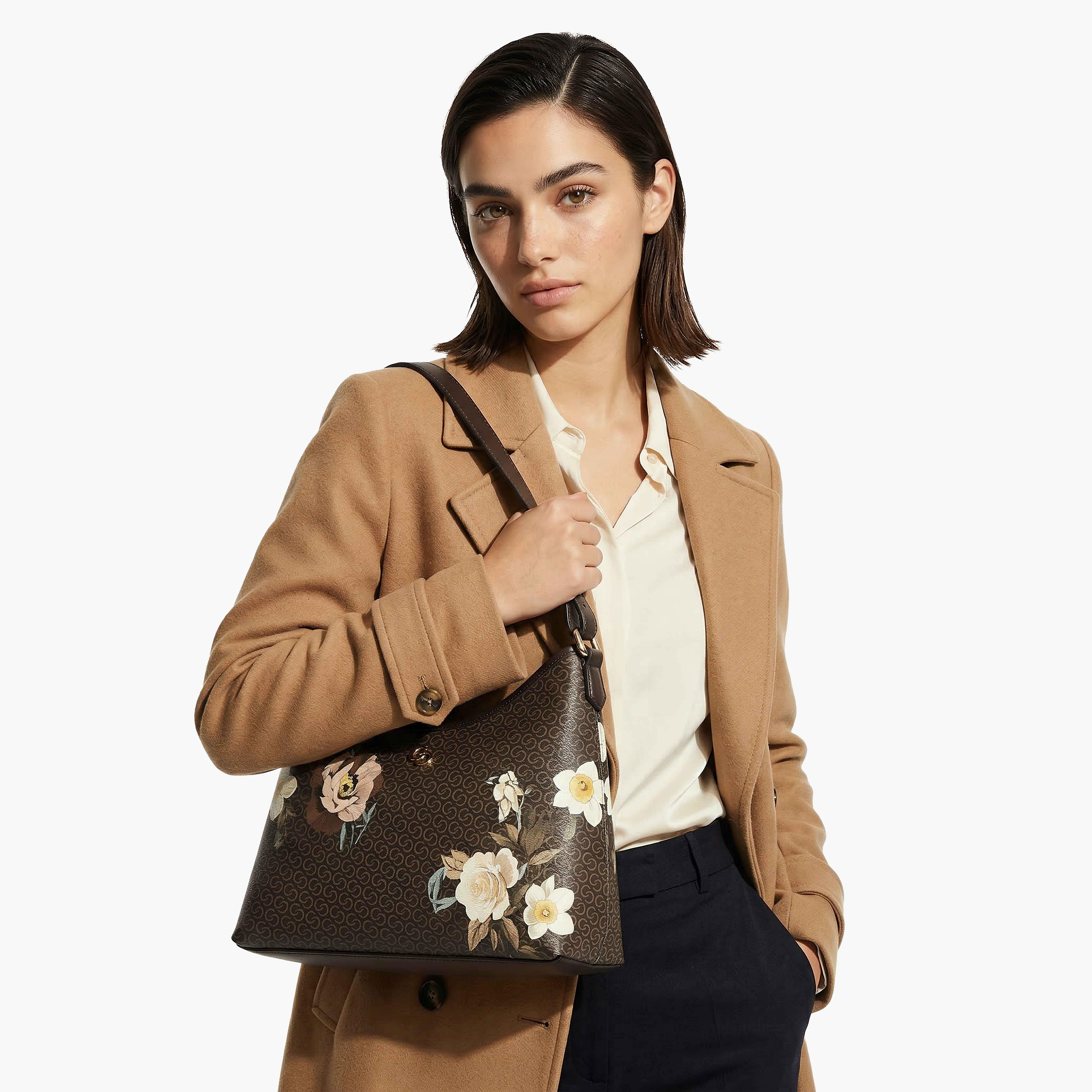 Celeste Floral Print Shoulder Bag with Adjustable Strap-women-bagsandwallets-handbags-image-2