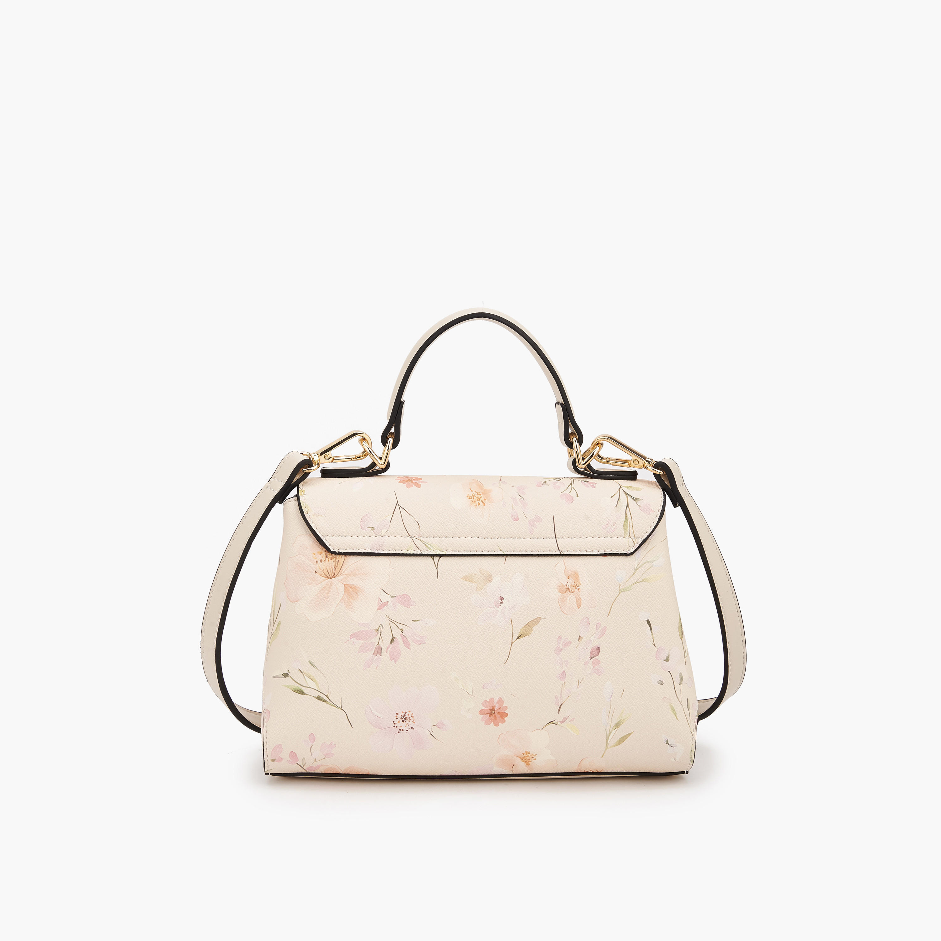 Celeste Floral Print Satchel Bag with Adjustable Strap-women-bagsandwallets-handbags-image-5