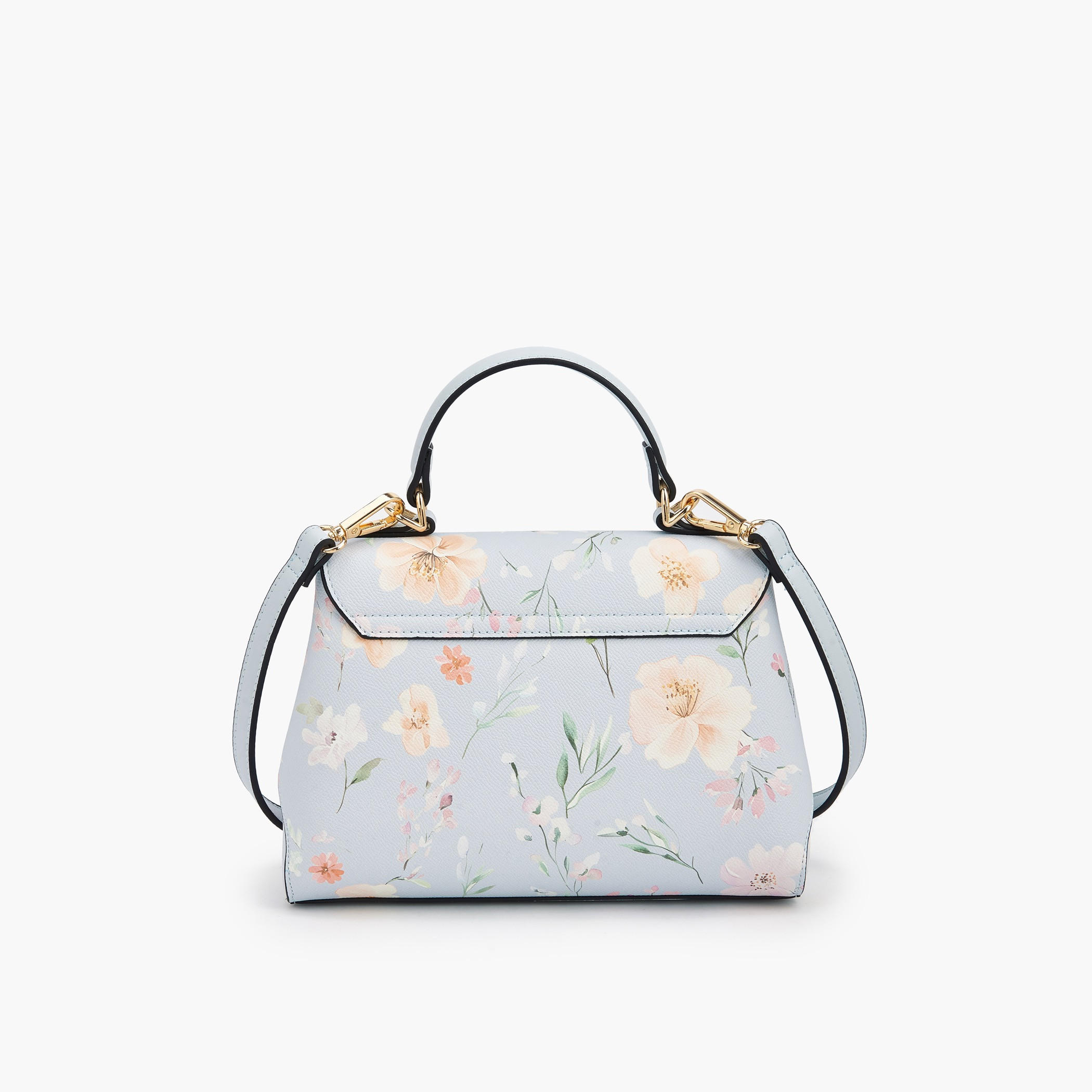Celeste Floral Print Satchel Bag with Adjustable Strap-women-bagsandwallets-handbags-image-5