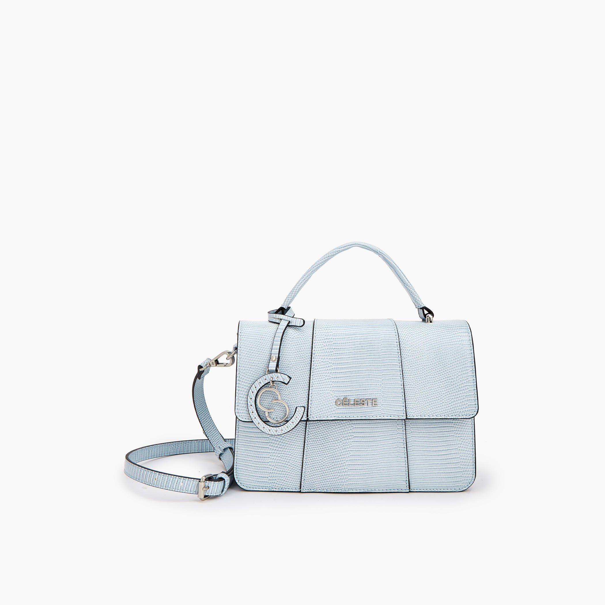 Celeste Textured Satchel Bag with Adjustable Strap-women-bagsandwallets-handbags-image-1
