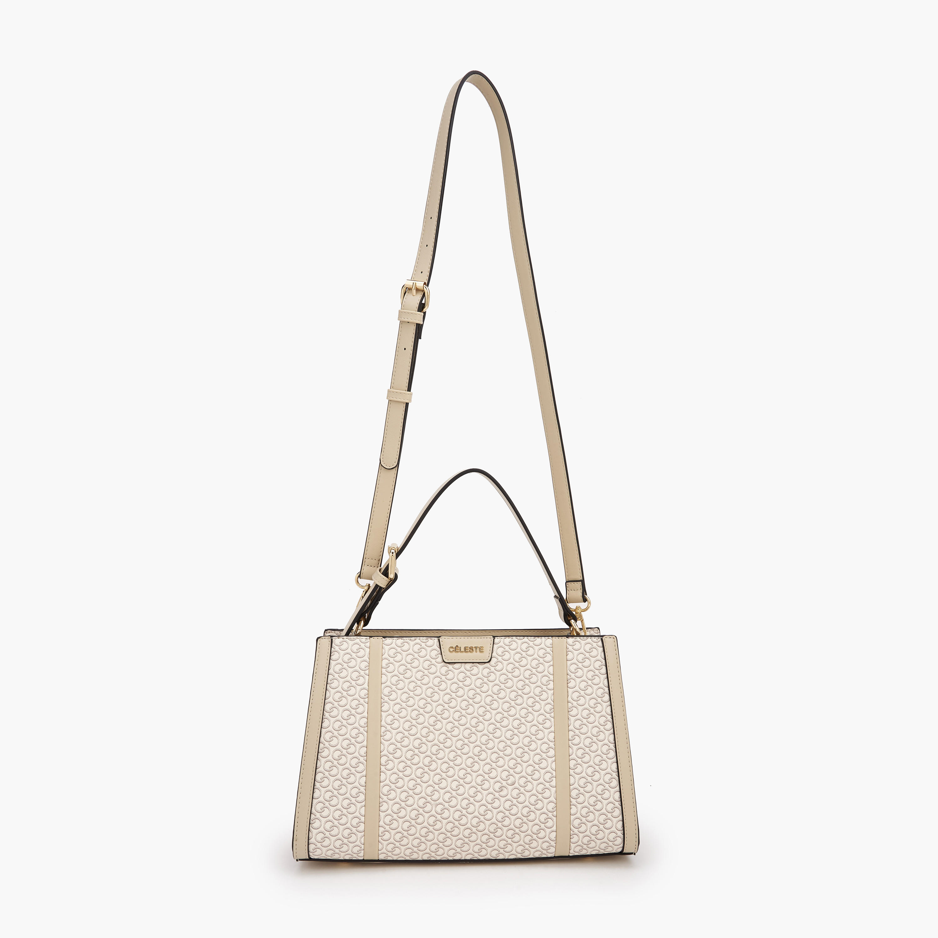 Celeste Monogram Print Tote Bag with Adjustable Strap-women-bagsandwallets-handbags-image-3