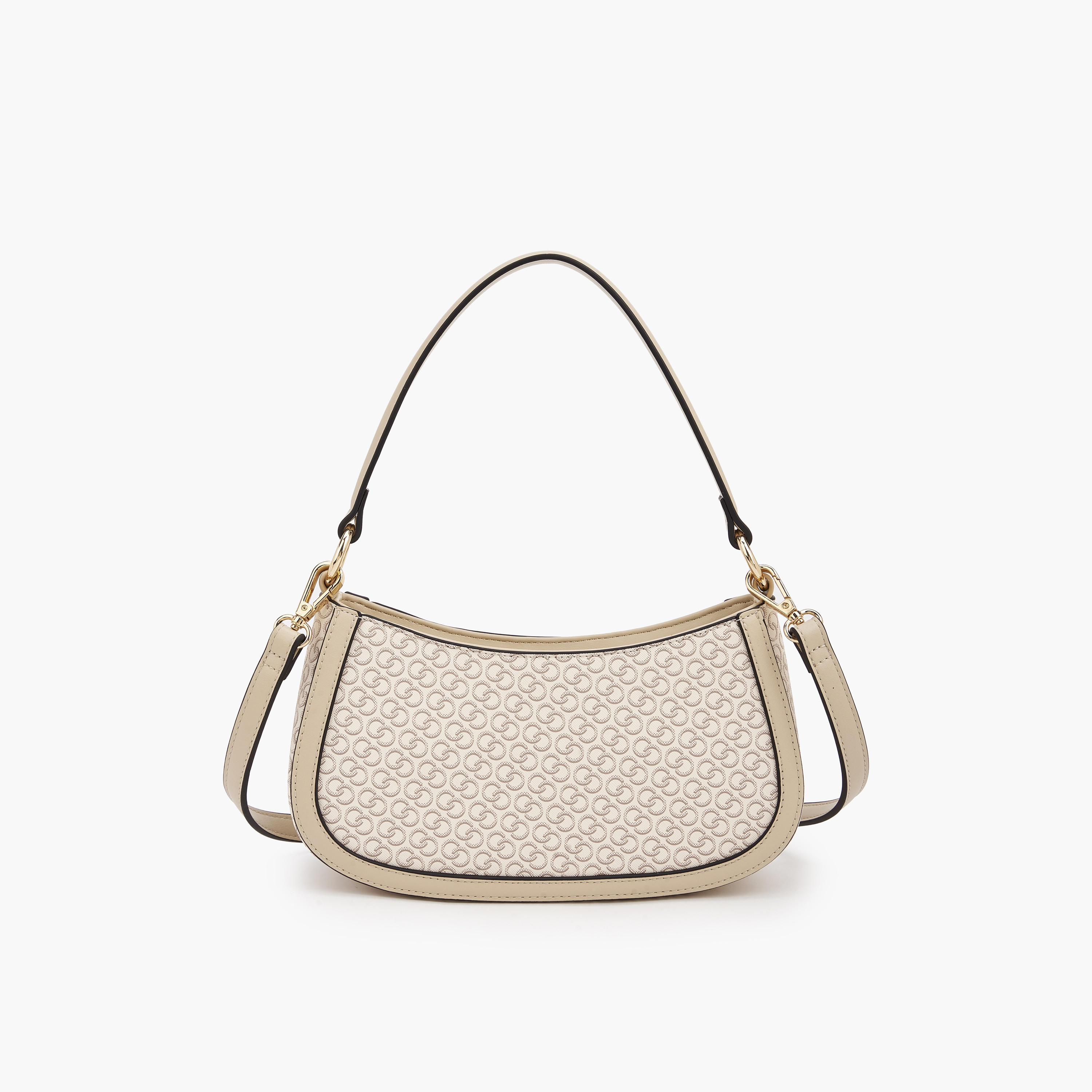 شنطة كتف بطبعات مونوجرام وسحّاب إغلاق من سيليست-women-bagsandwallets-handbags-image-6