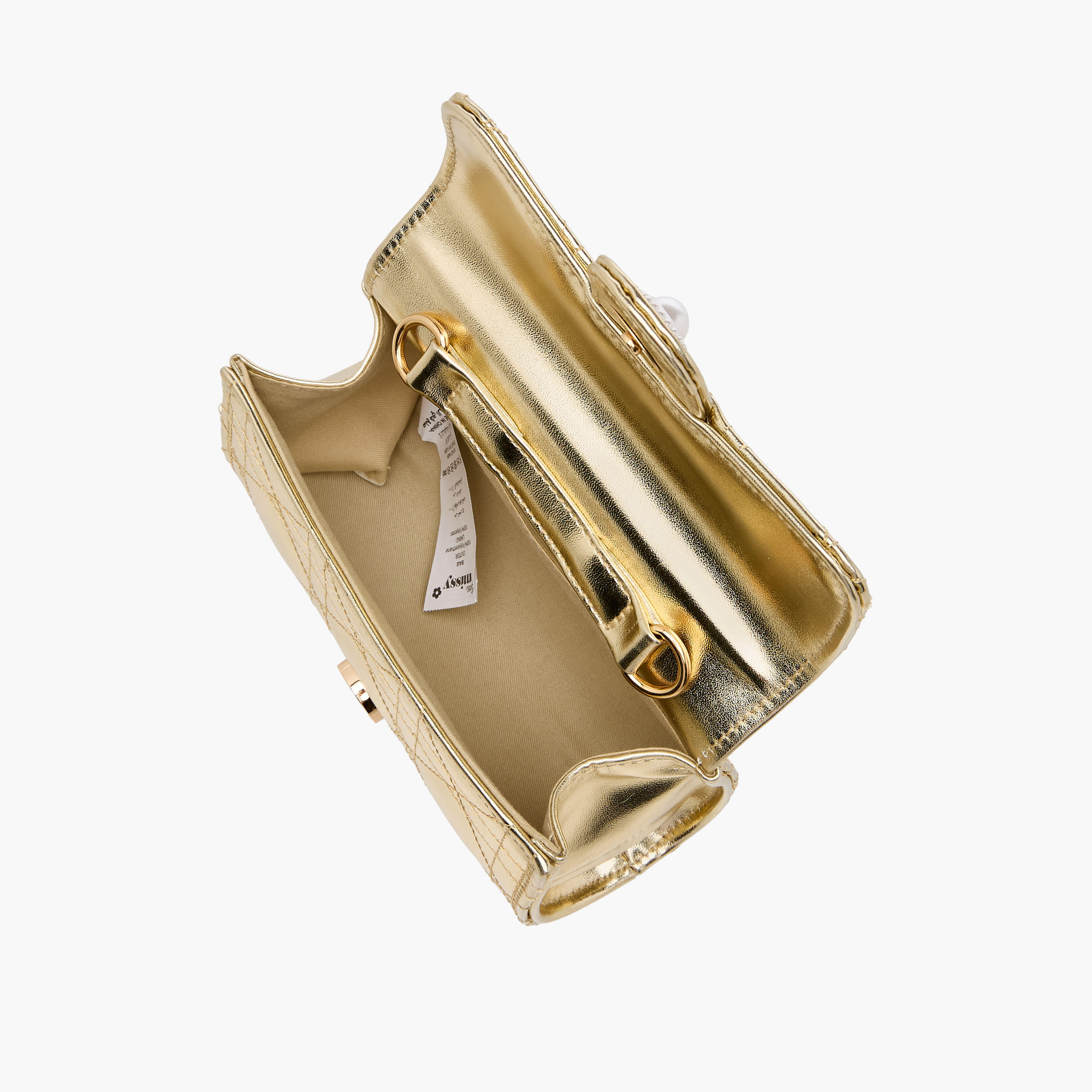 شنطة كروس بودي مبطنة بحزام سلسلة من ليتل ميسي-girls-accessories-bags-image-7