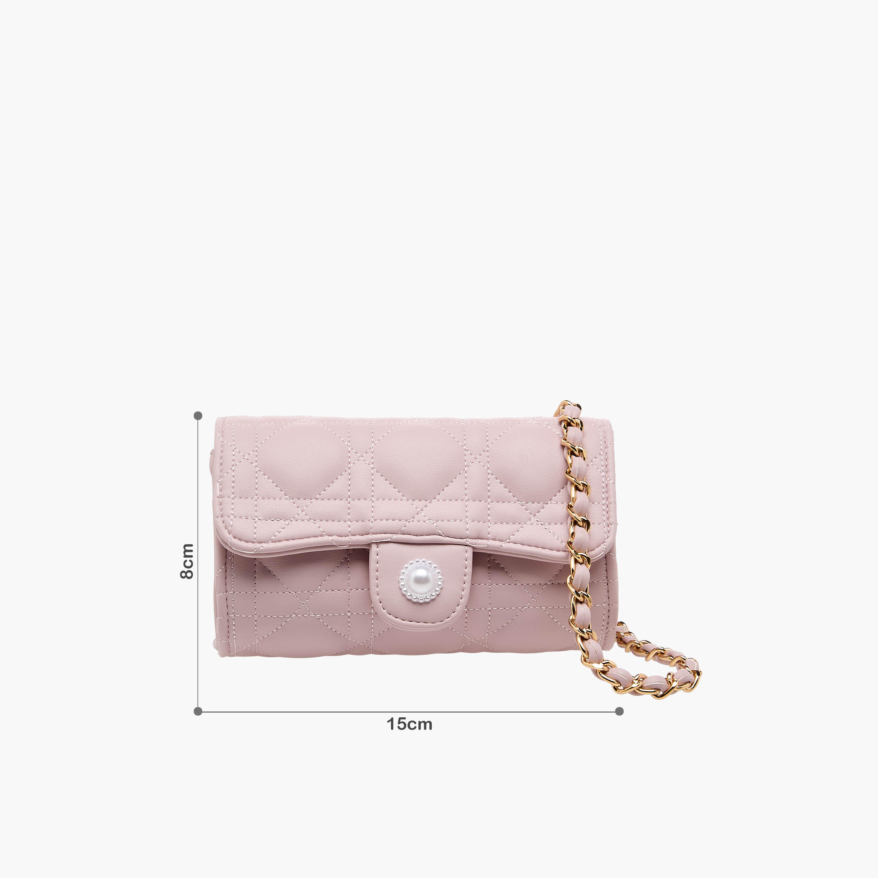 Little Missy Quilted Crossbody Bag with Chain Strap-girls-accessories-bags-image-2