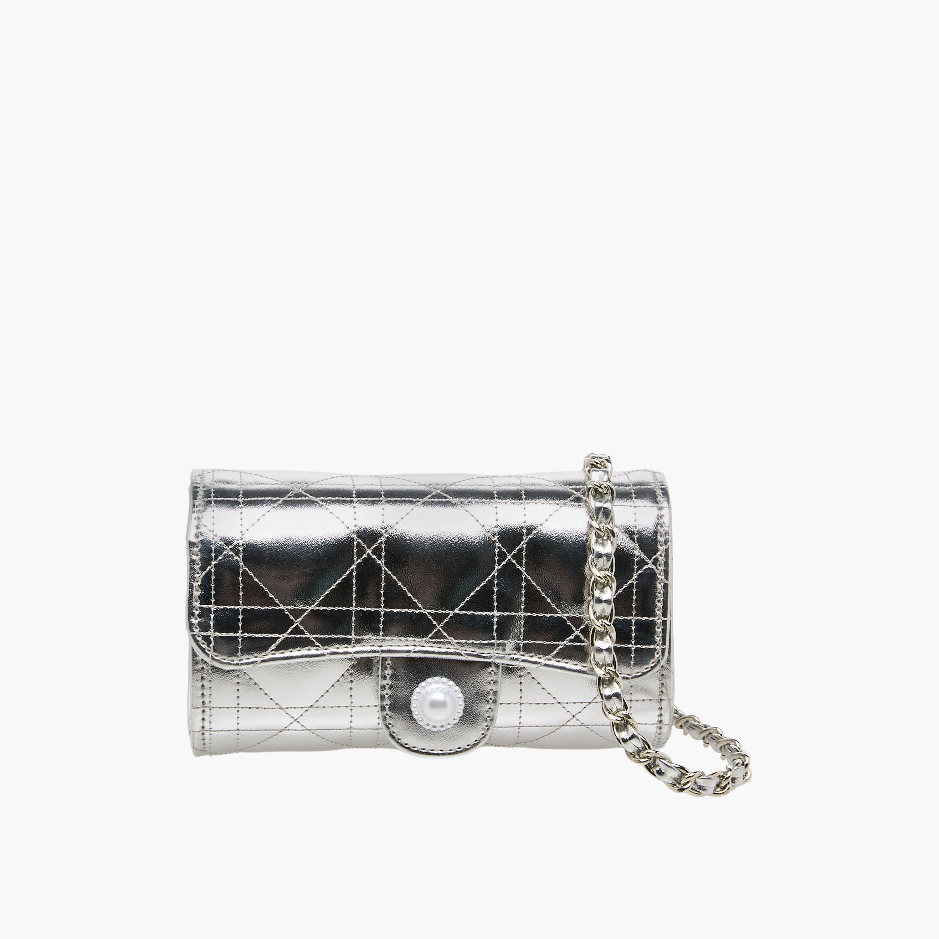 Little Missy Quilted Crossbody Bag with Chain Strap-girls-accessories-bags-image-1