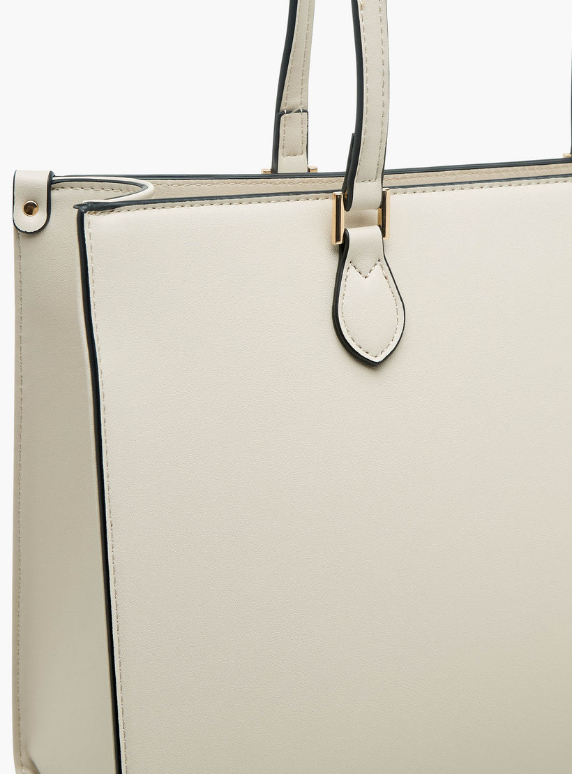 Charlotte Reid Monogram Print Tote Bag with Double Handle-women-bagsandwallets-handbags-image-6