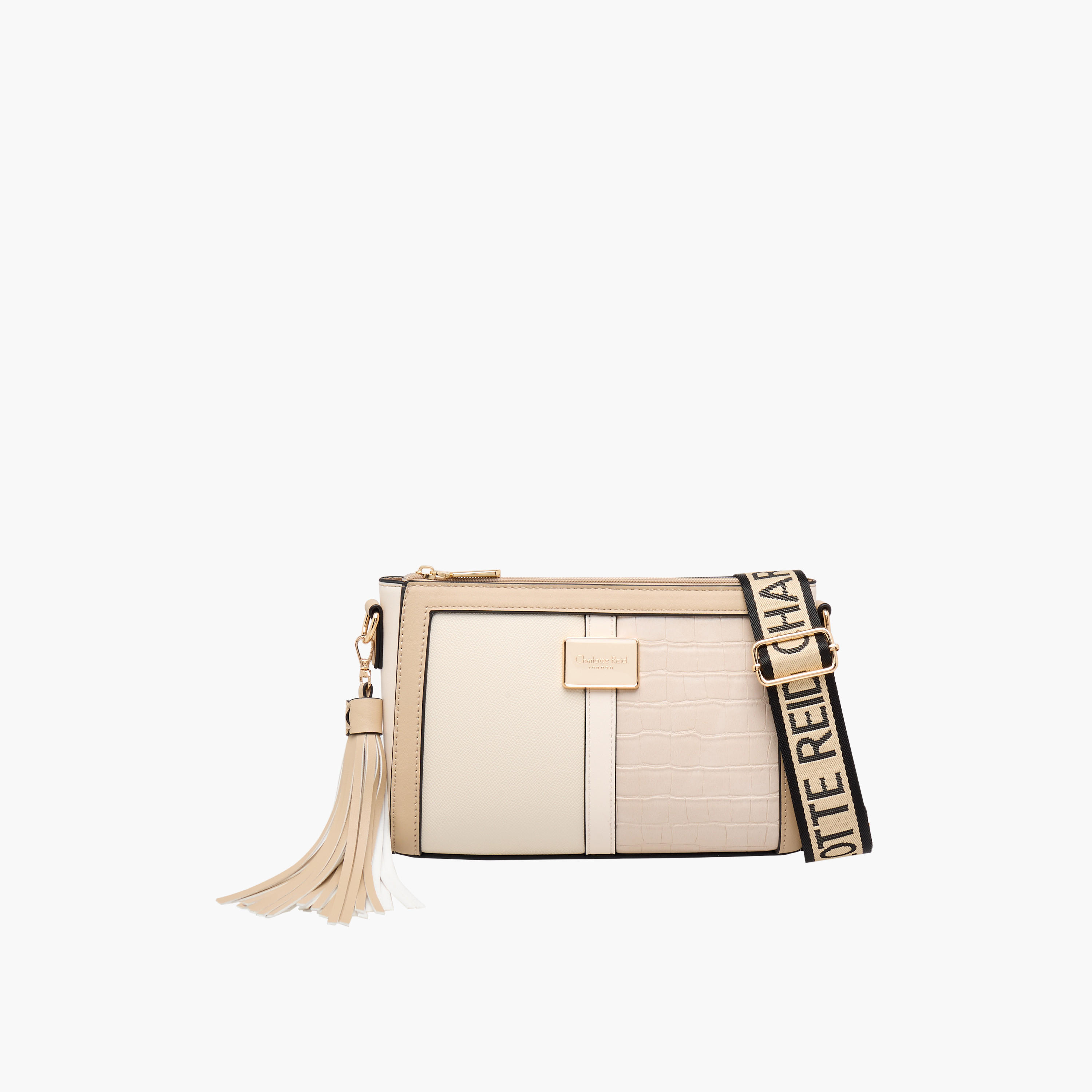 Charlotte Reid Textured Crossbody Bag with Detachable Tassel-women-bagsandwallets-handbags-image-1