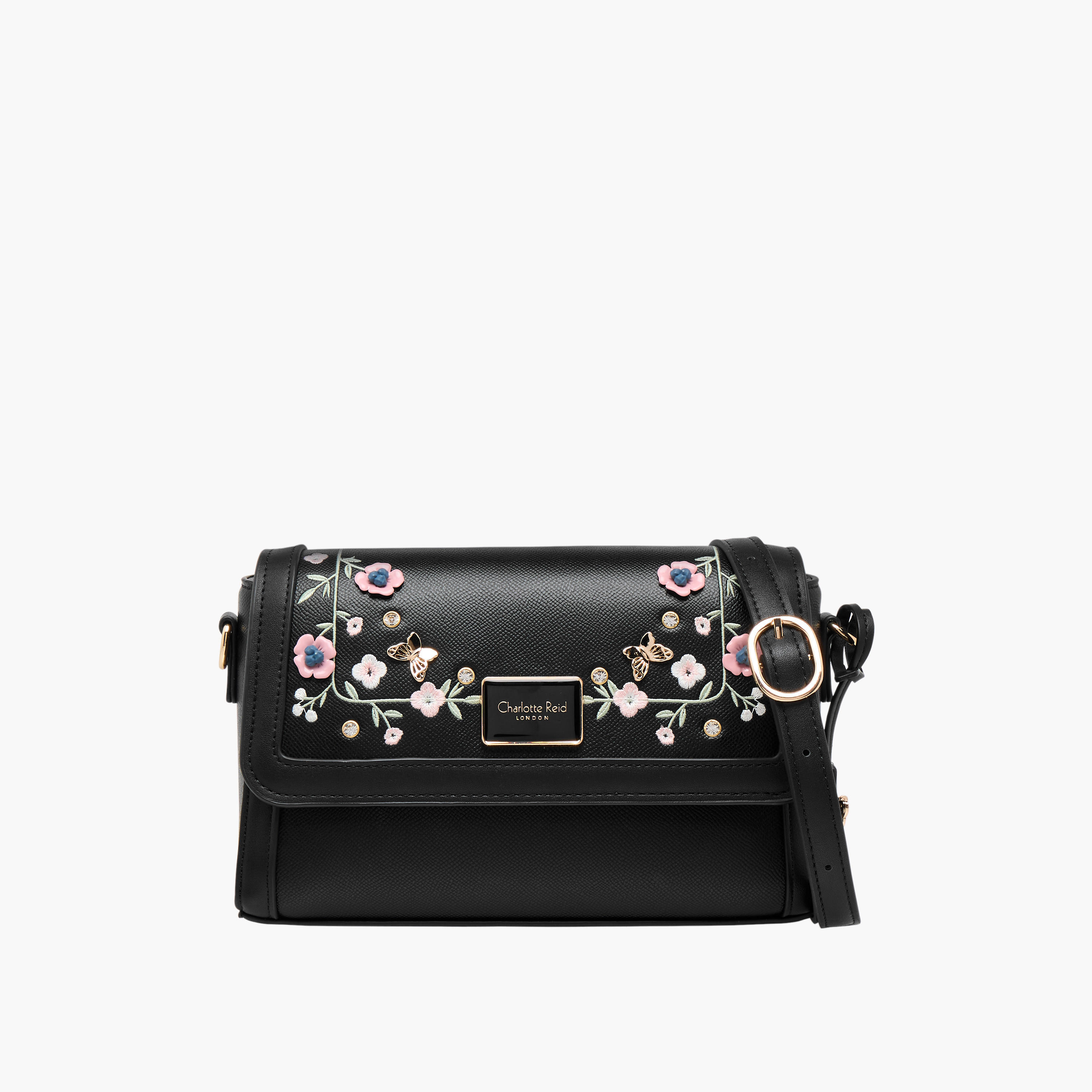 Charlotte Reid Floral Embroidered Crossbody Bag with Button Closure-women-bagsandwallets-handbags-image-1