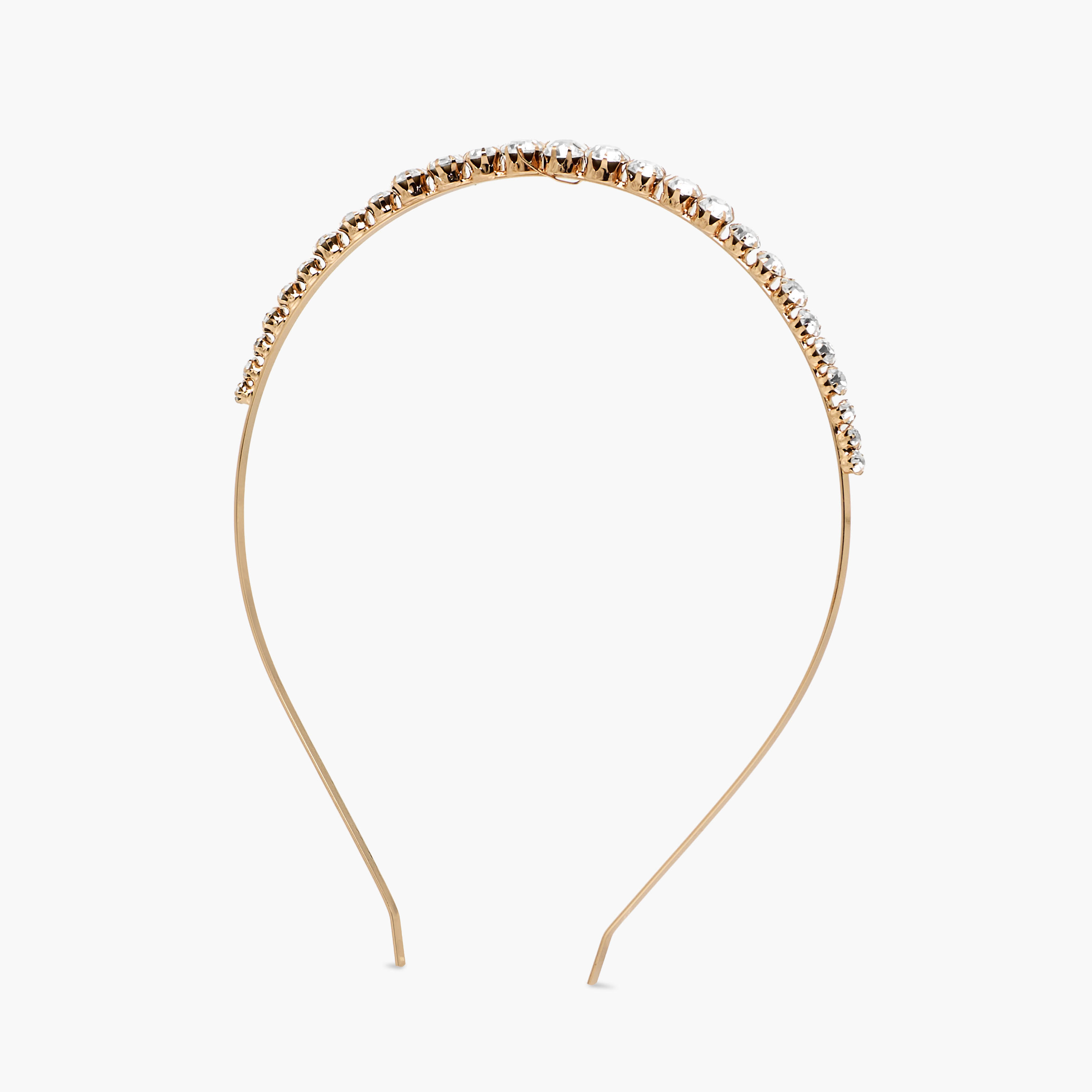 Gold Tone Stone Embellished Hairband-women-hairaccessories-bands-image-2