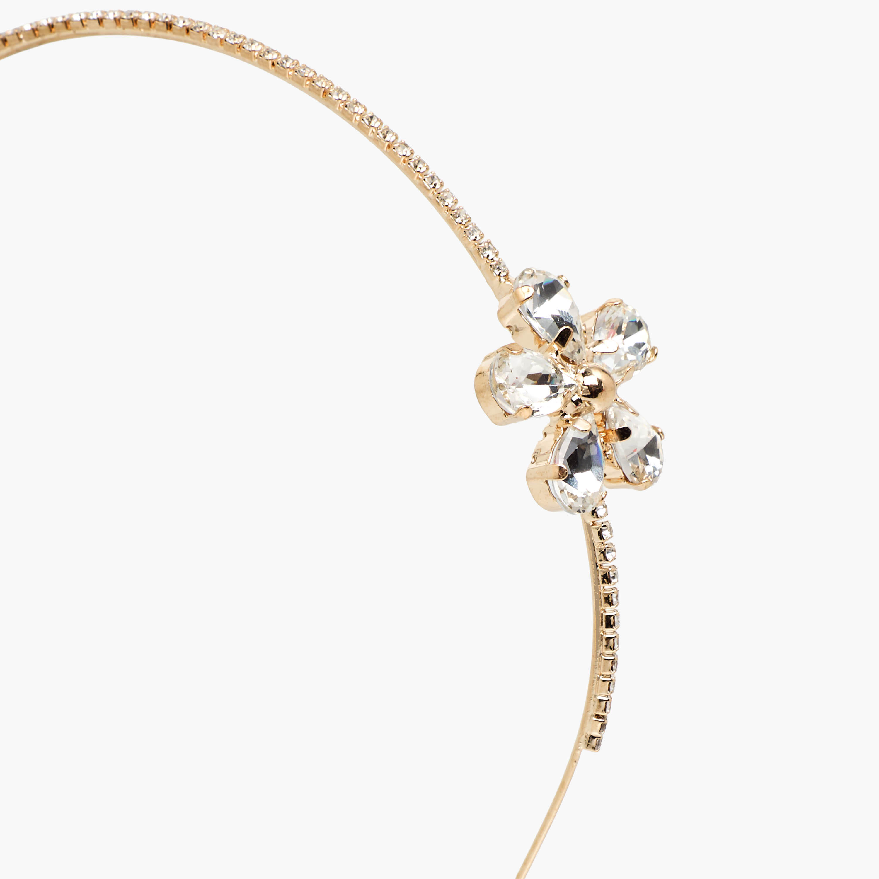 Gold Tone Stone Embellished Hairband-women-hairaccessories-bands-image-3