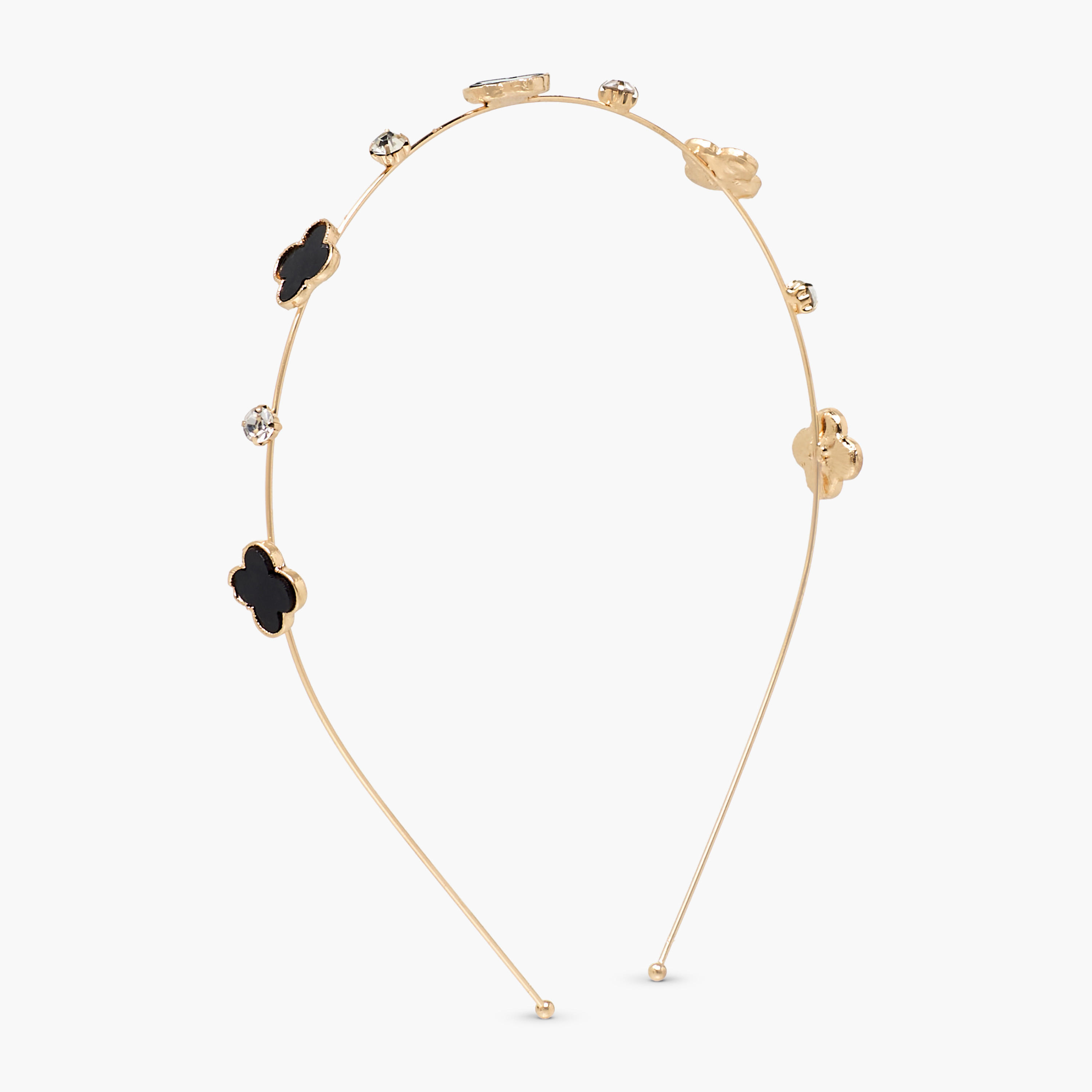 Gold Tone Embellished Hairband-women-hairaccessories-bands-image-1