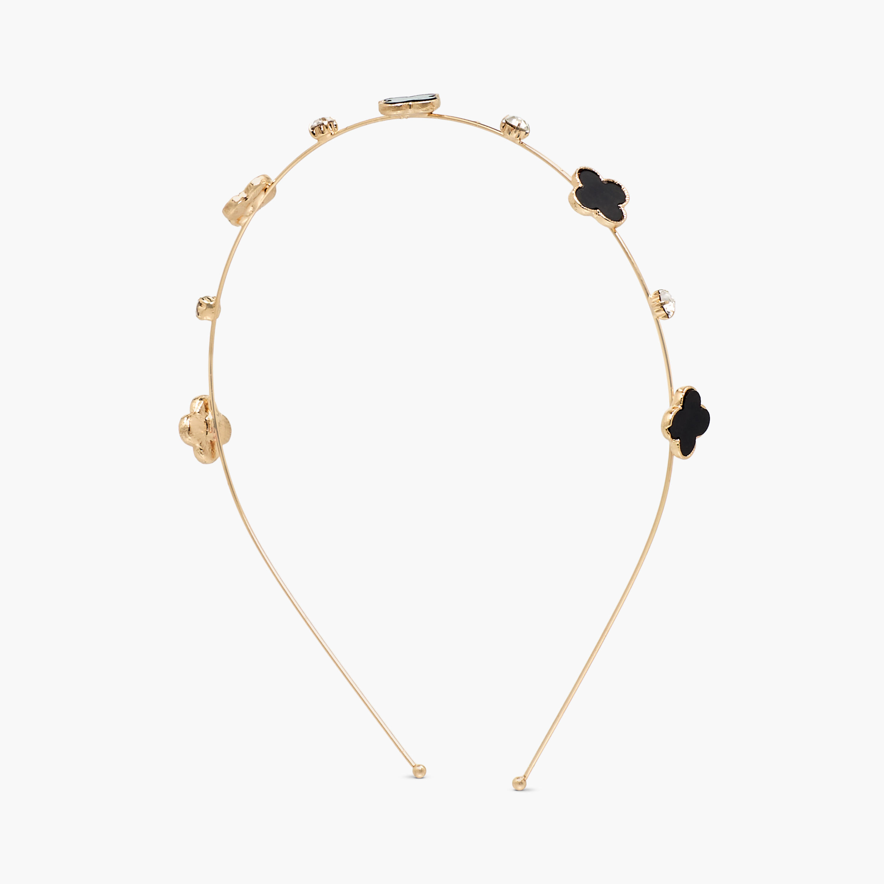 Gold Tone Embellished Hairband-women-hairaccessories-bands-image-2
