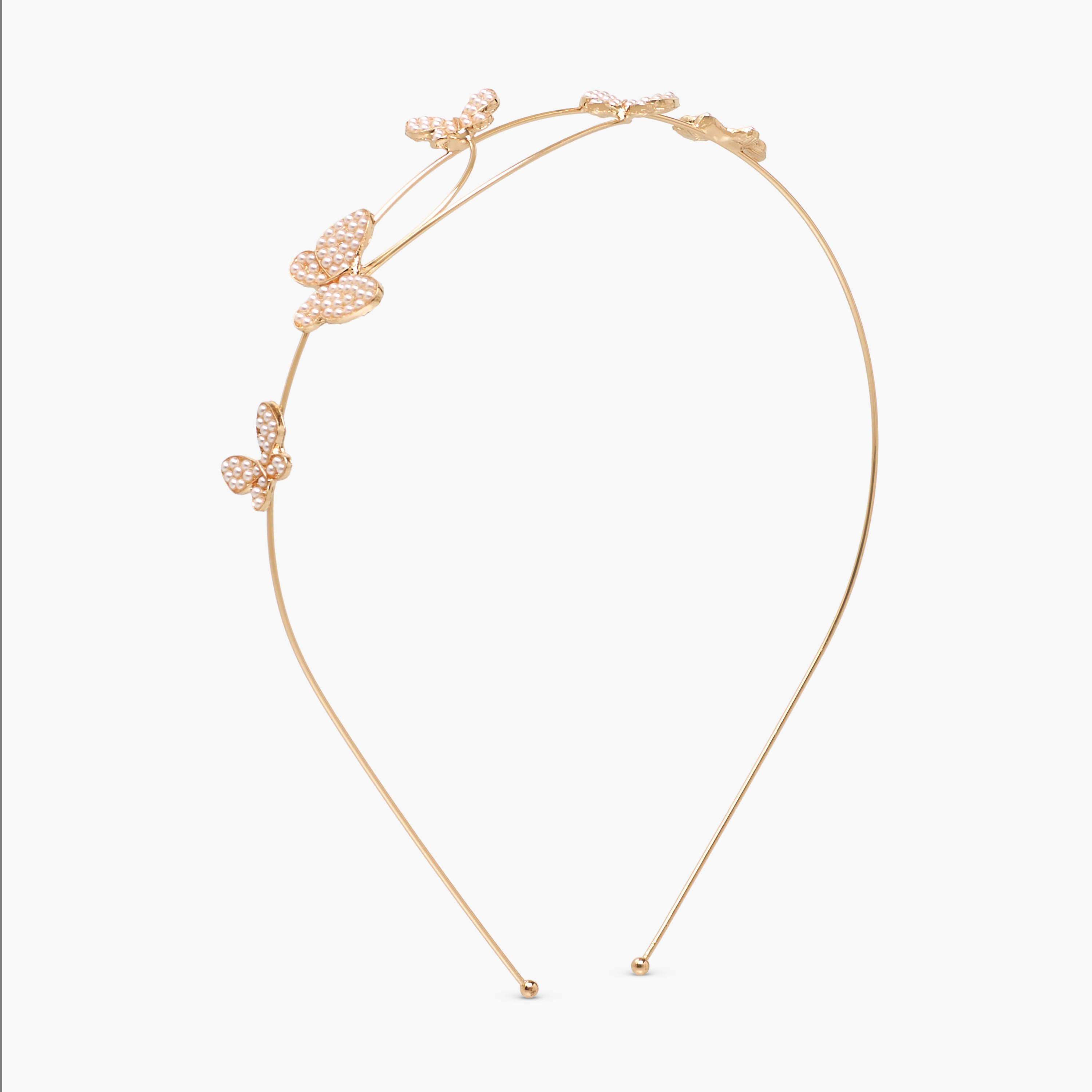 Gold Tone Embellished Hairband-women-hairaccessories-bands-image-1