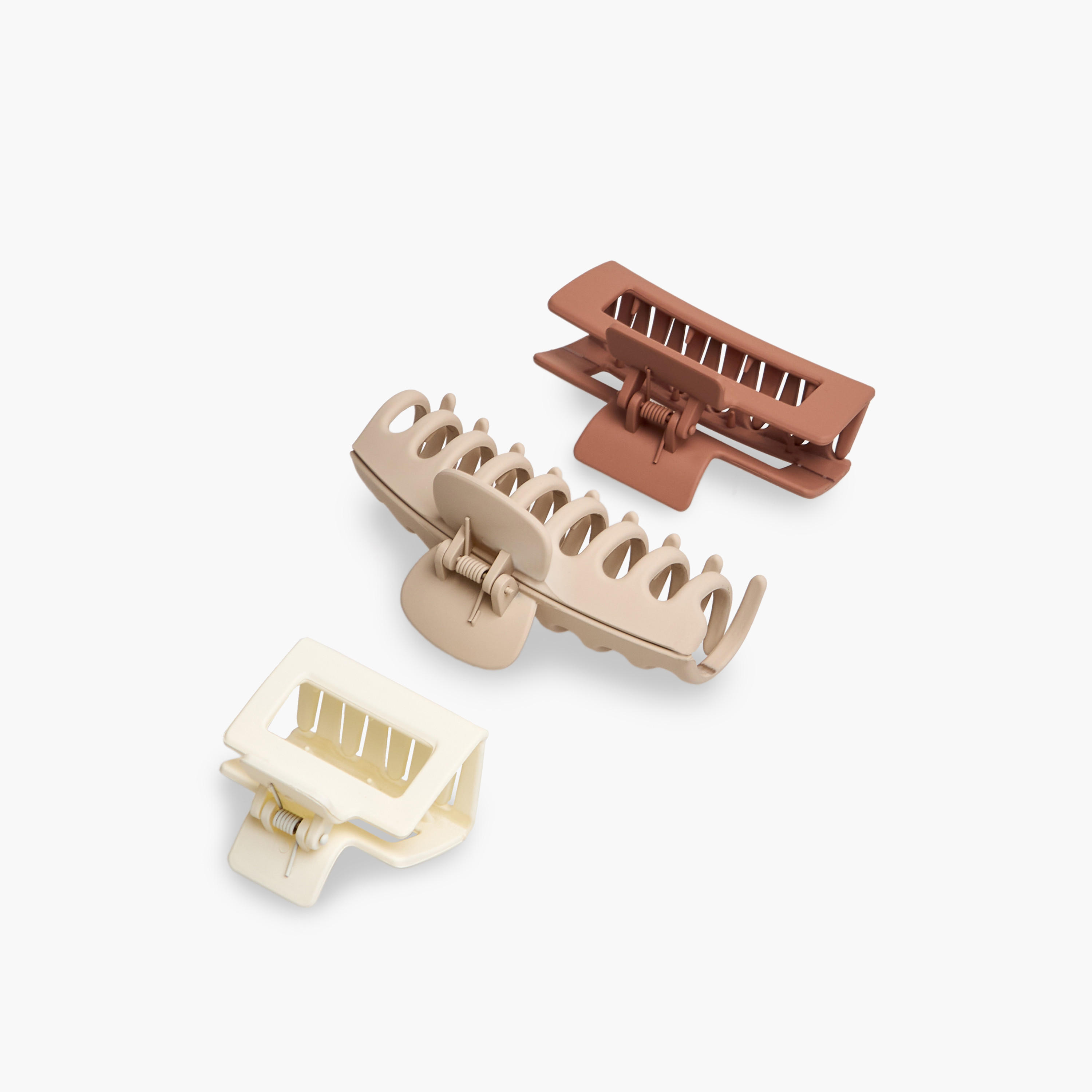 Pack of 3 Rectangle Shaped Hair Clamps with Matte Finish-women-hairaccessories-clamps-image-5