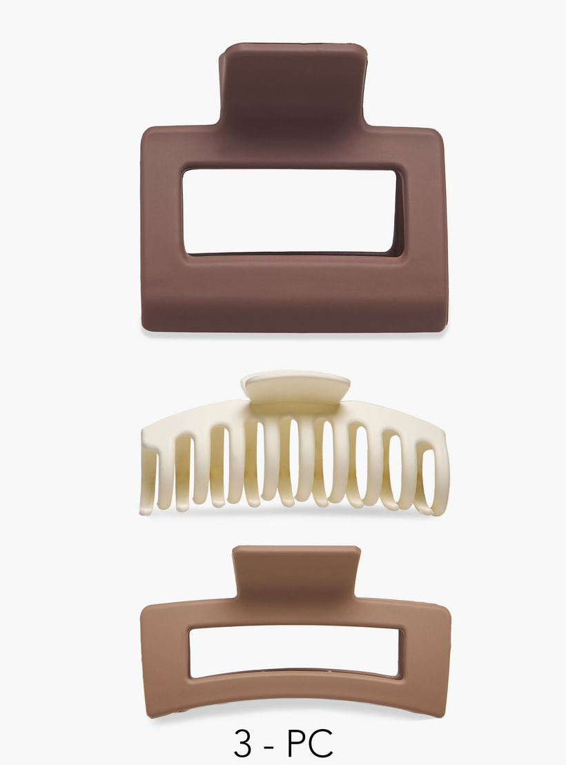 Pack of 3 Assorted Hair Clamp with Matte Finish-women-hairaccessories-clamps-image-1