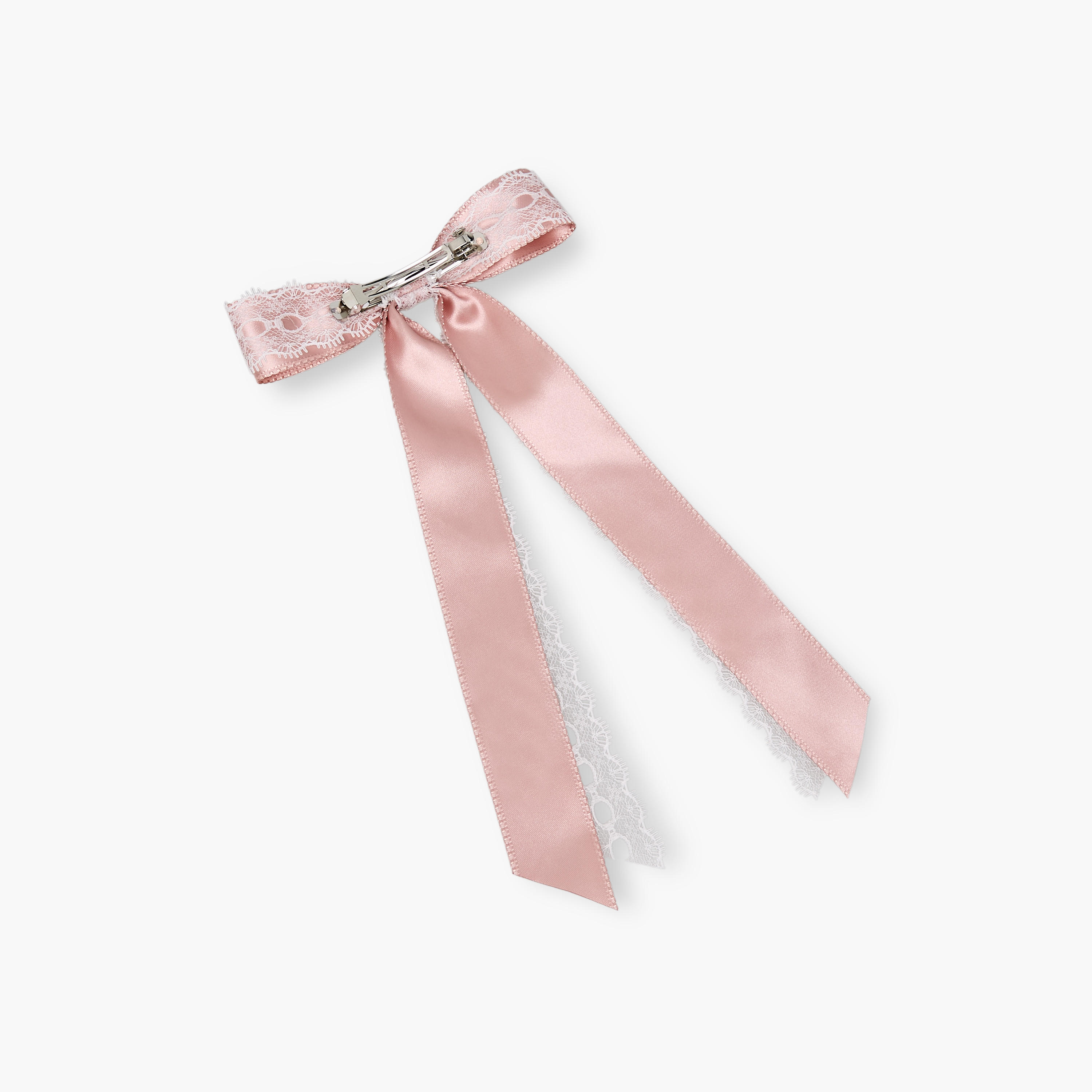 Bow Shape Barrette Hair Clip with Lace Detail-women-hairaccessories-clips-image-3