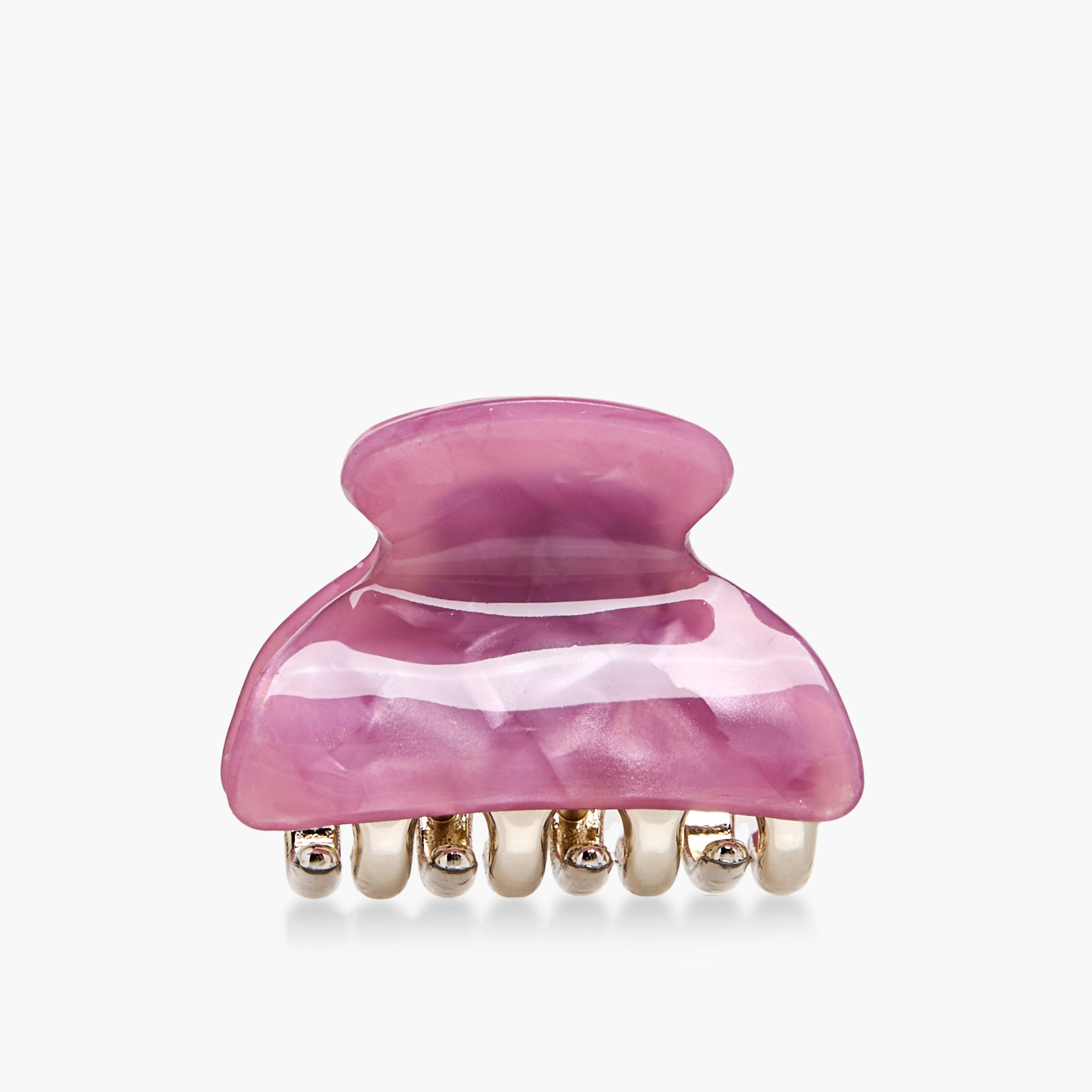 Pack of 3 Curved Shape Hair Clamps with Marble Design-women-hairaccessories-clamps-image-3