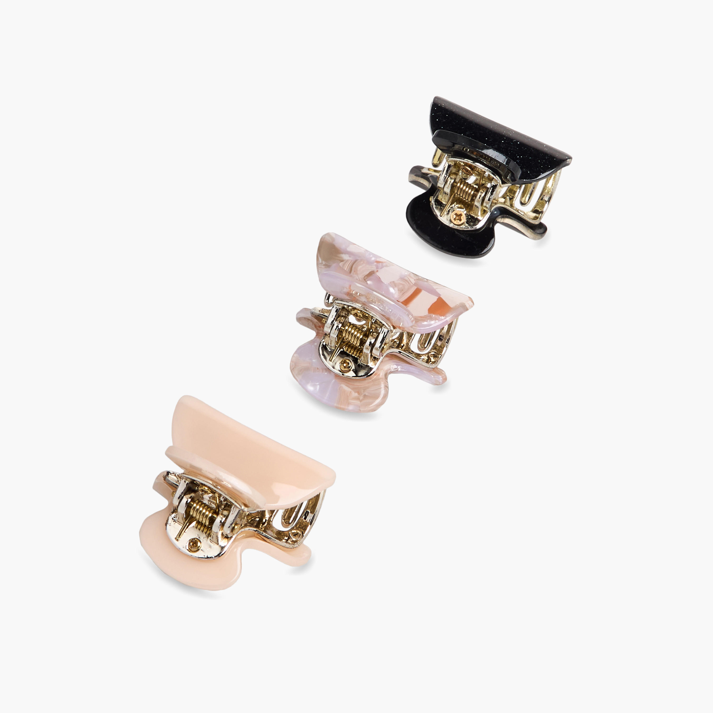 مشابك شعر منحنية بتشطيب لؤلؤي طقم 3 قطع-women-hairaccessories-clamps-image-5