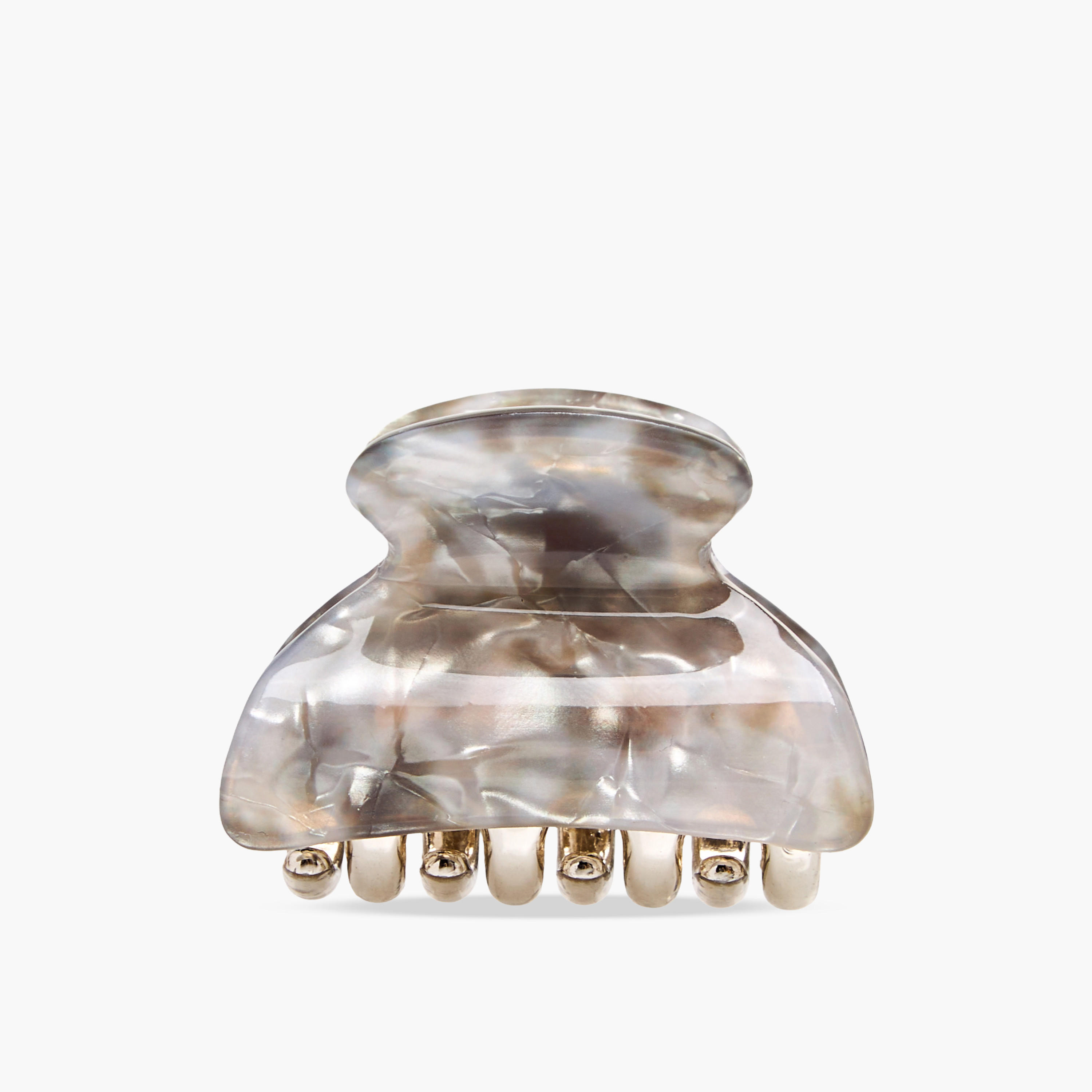 Pack of 3 Curved Hair Clamp with Marble Finish-women-hairaccessories-clamps-image-2