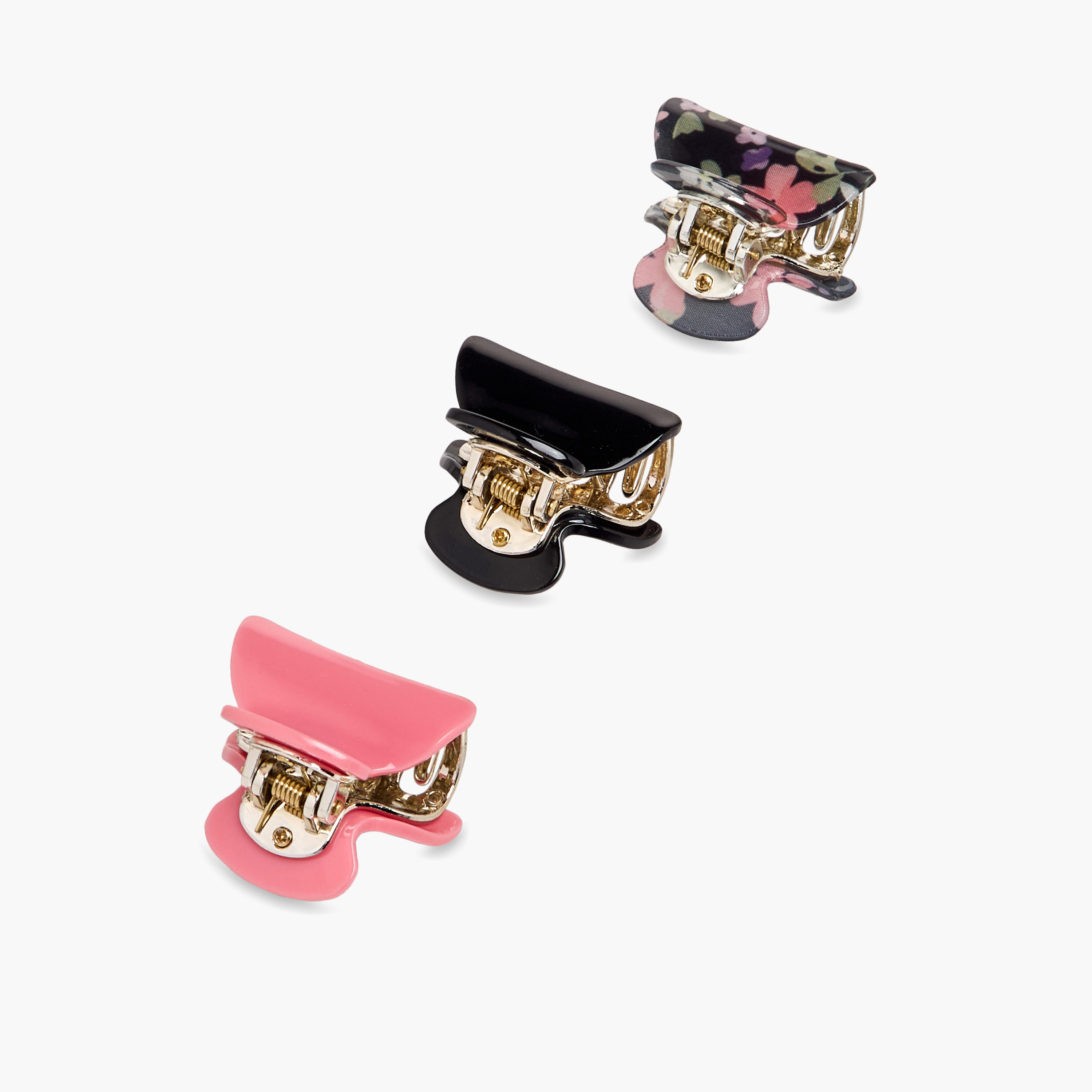 Pack of 3 Curved Shape Hair Clamps with Assorted Design-women-hairaccessories-clamps-image-5