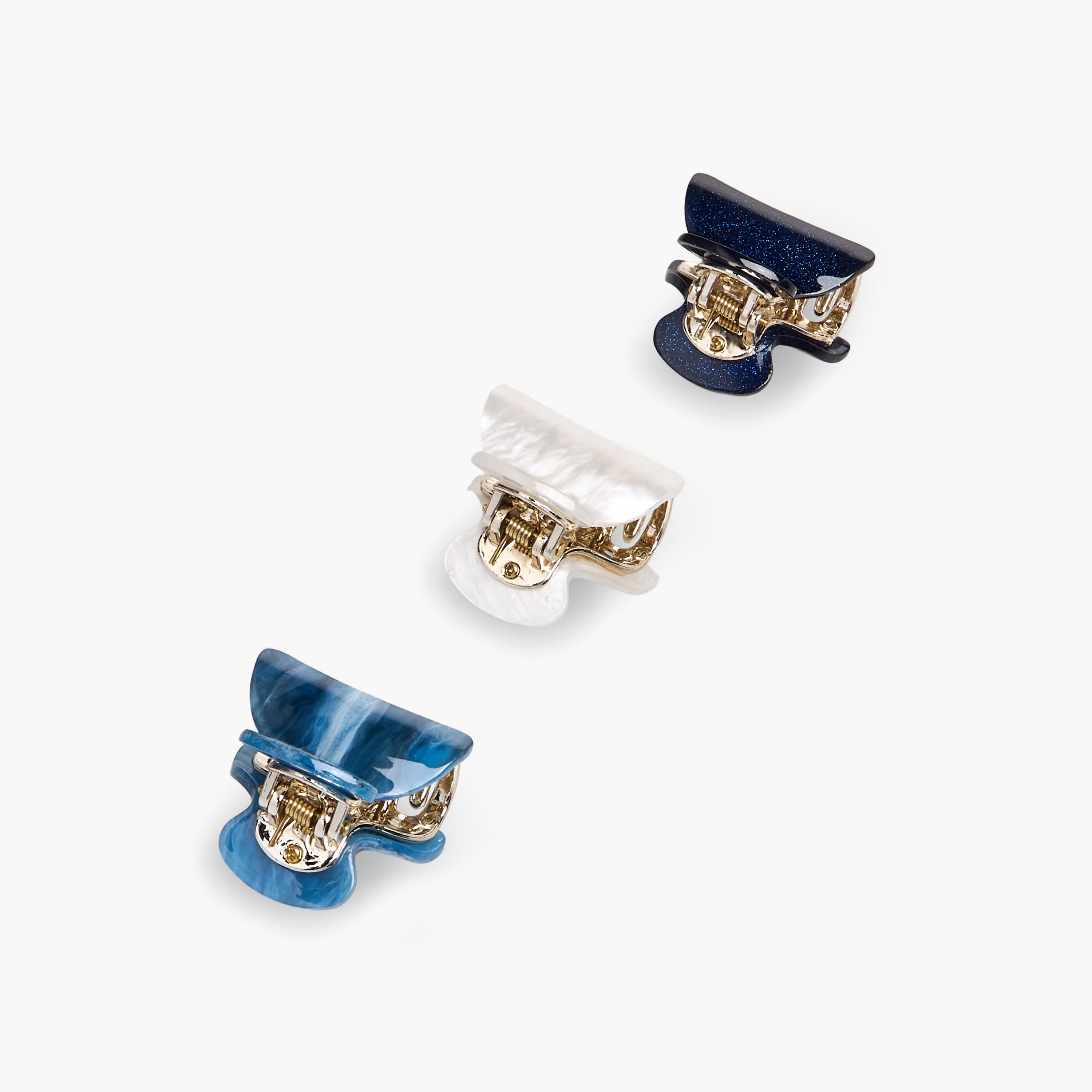 Pack of 3 Hair Clamps with Marble Design-women-hairaccessories-clamps-image-5