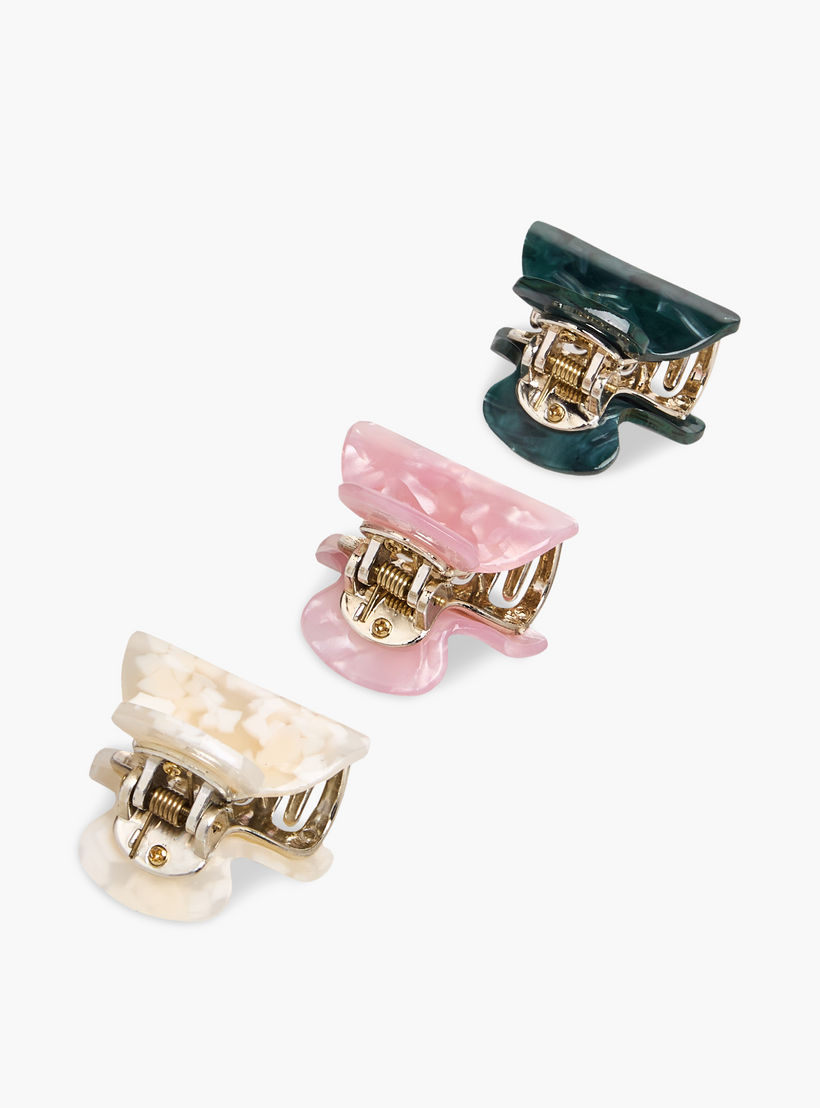 Pack of 3 Curved Hair Clamp with Pearl Finish-women-hairaccessories-clamps-image-5