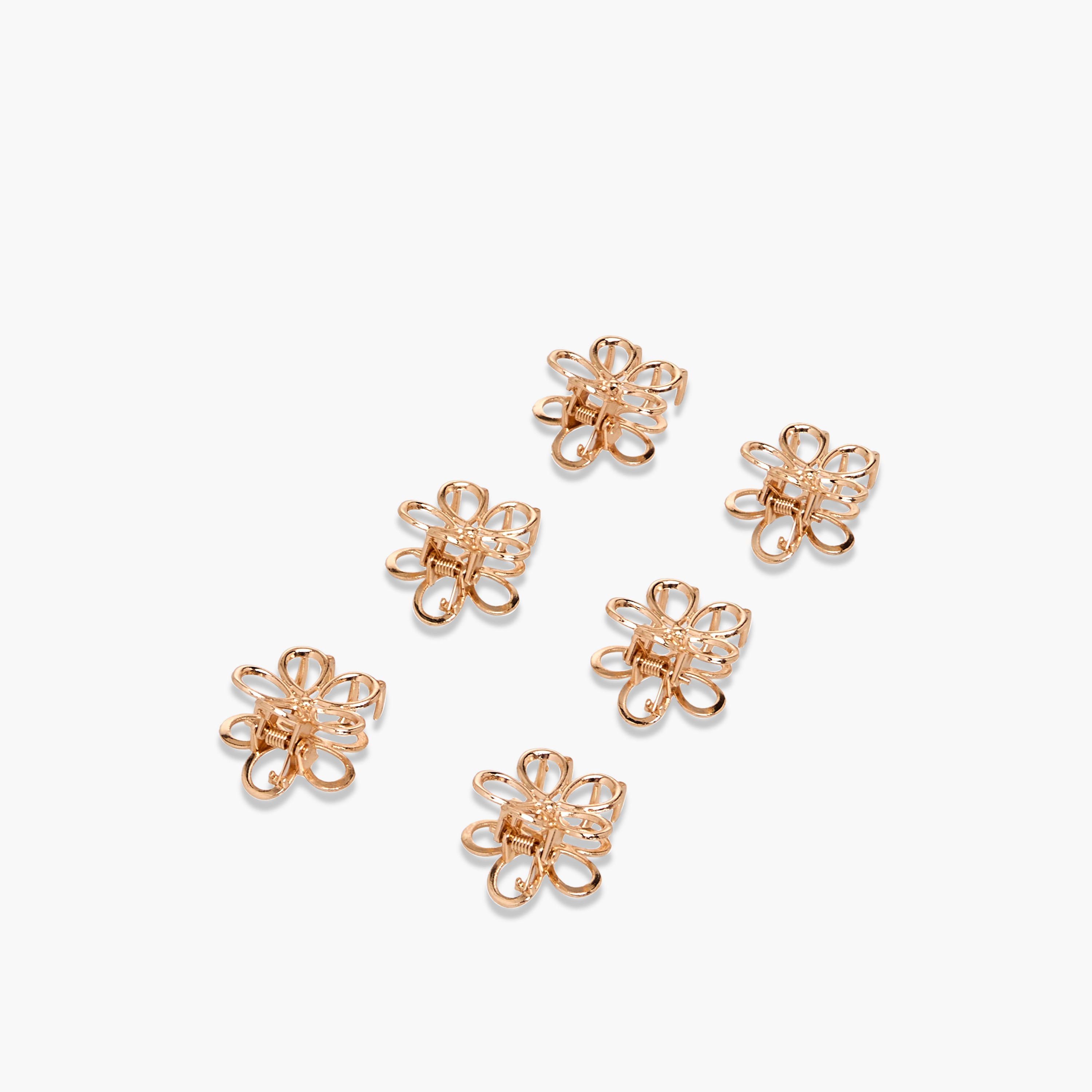 Pack of 6 Floral Shaped Hair Clamps-women-hairaccessories-clamps-image-4
