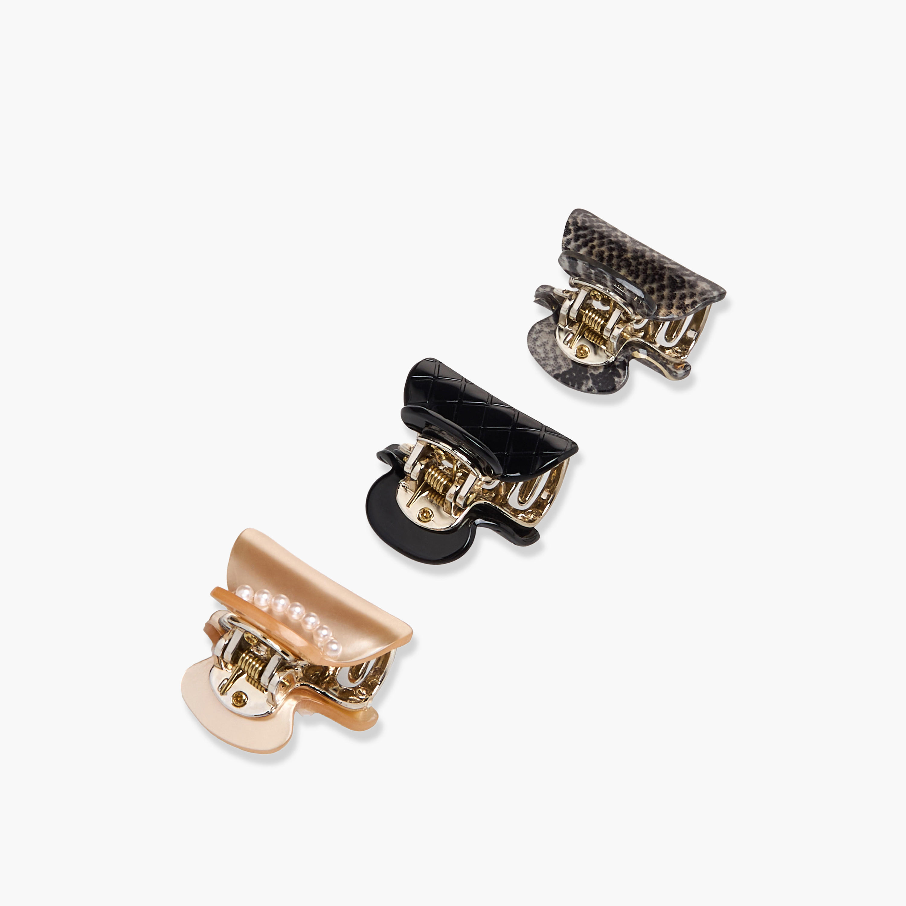 Pack of 3 Curved Hair Clamp with Assorted Design-women-hairaccessories-clamps-image-5
