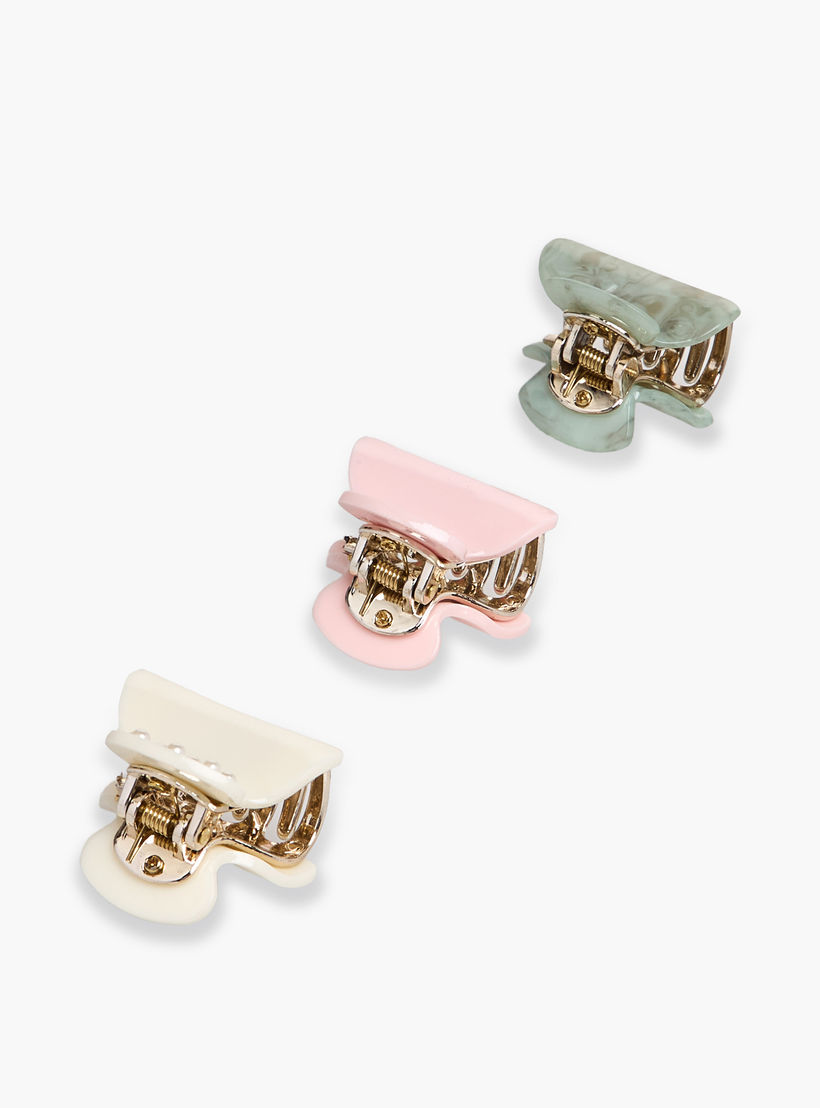 Pack of 3 Curved Hair Clamp with Pearl Finish-women-hairaccessories-clamps-image-5