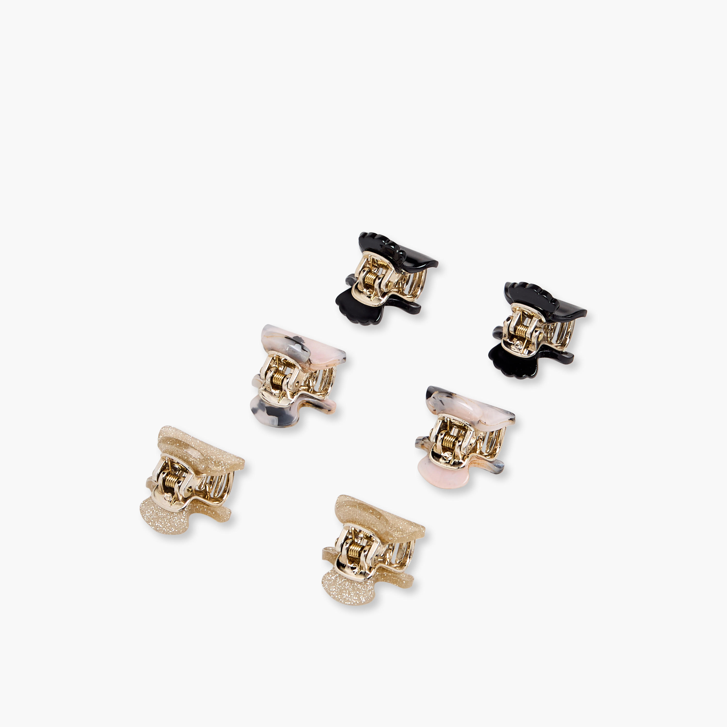 Pack of 6 Curved Hair Clamp with Assorted Design-women-hairaccessories-clamps-image-5