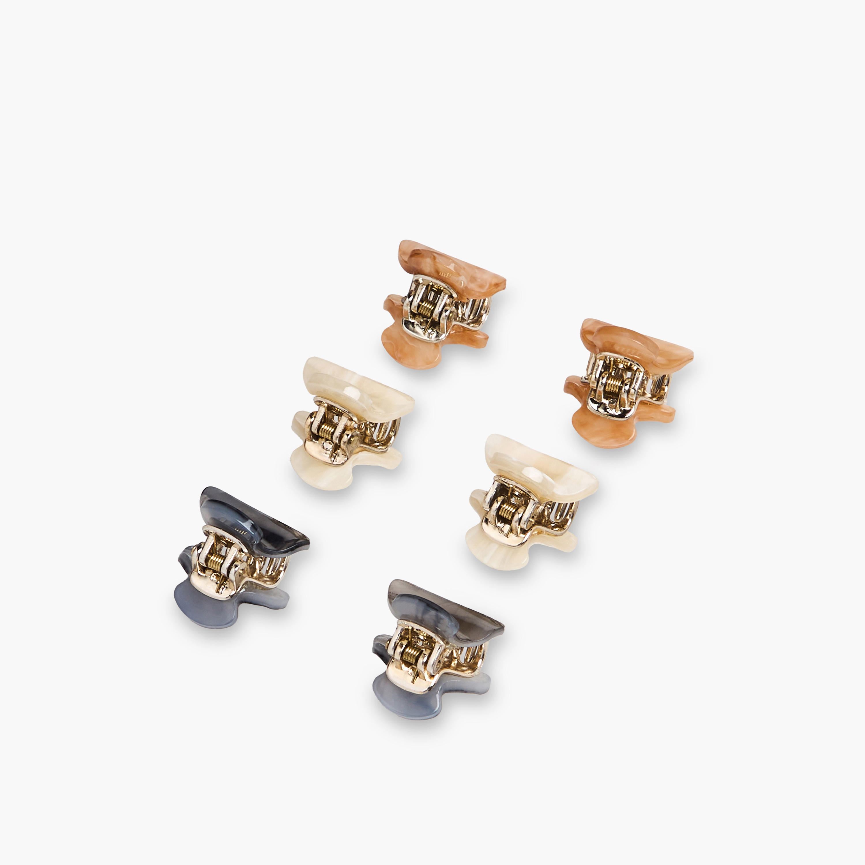 Pack of 6 Hair Clamps with Marble Design-women-hairaccessories-clamps-image-5