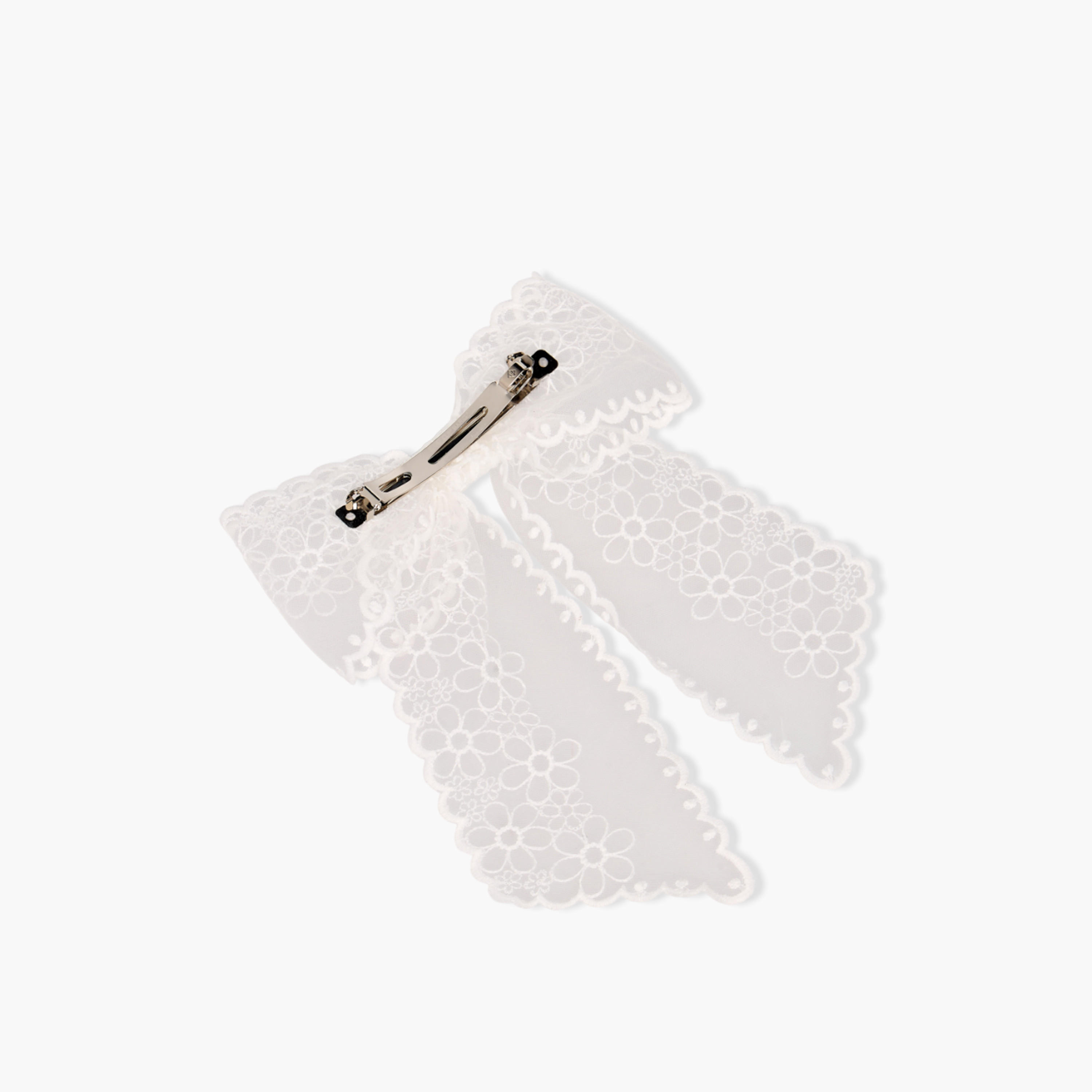 Bow Shape Barrette Hair Clip with Lace Detail-women-hairaccessories-clips-image-3