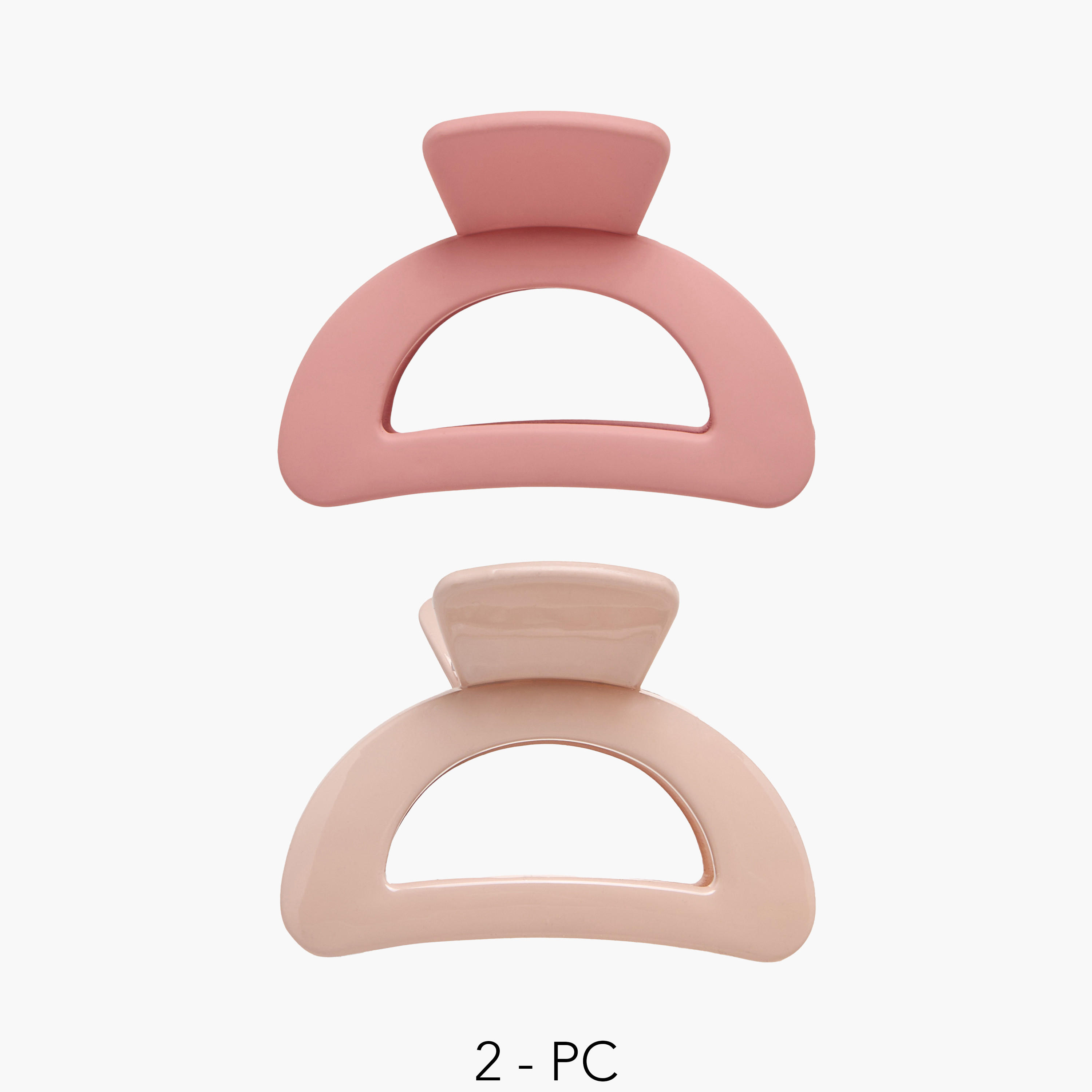 Pack of 2 Curved Shape Hair Clamps with Matte Finish-women-hairaccessories-clamps-image-1