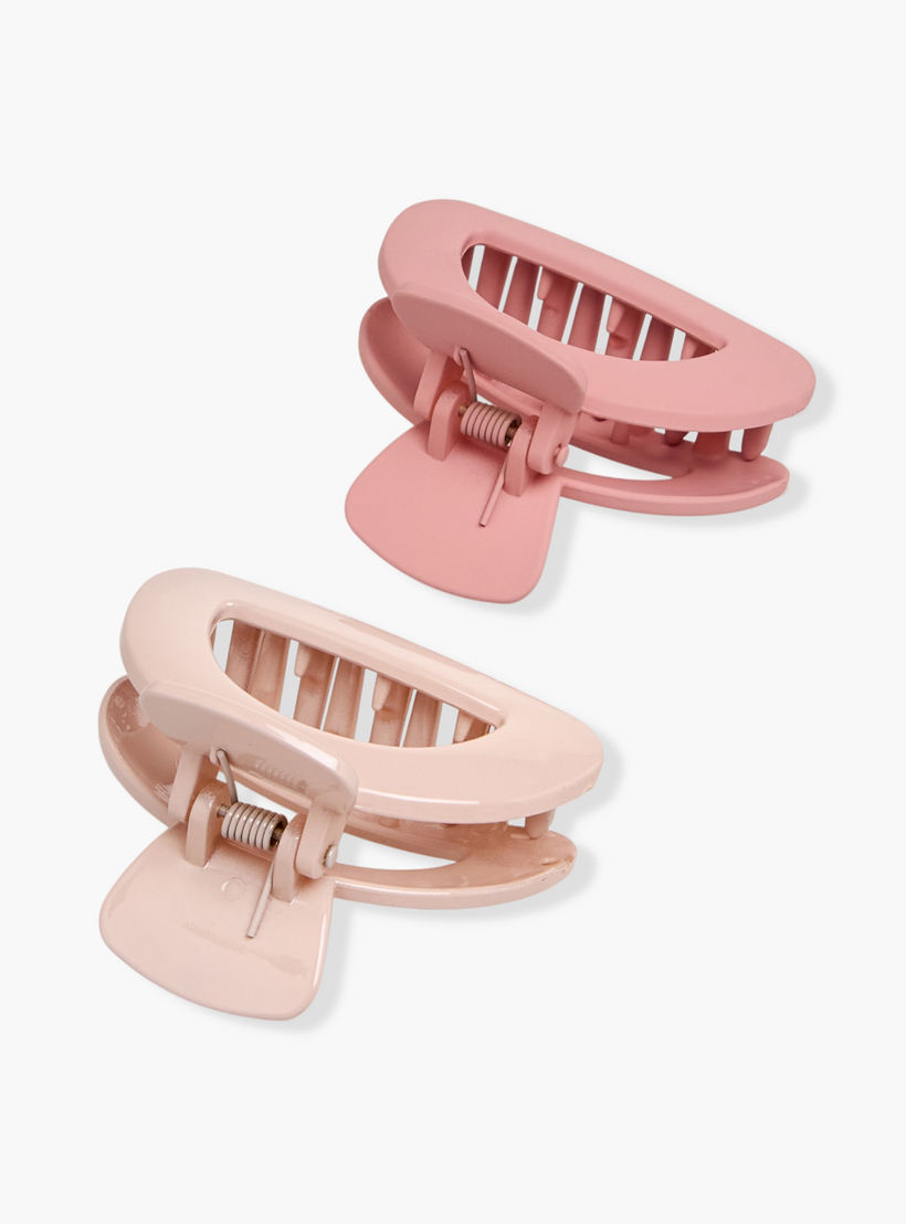 Pack of 2 Curved Shape Hair Clamps with Matte Finish-women-hairaccessories-clamps-image-5