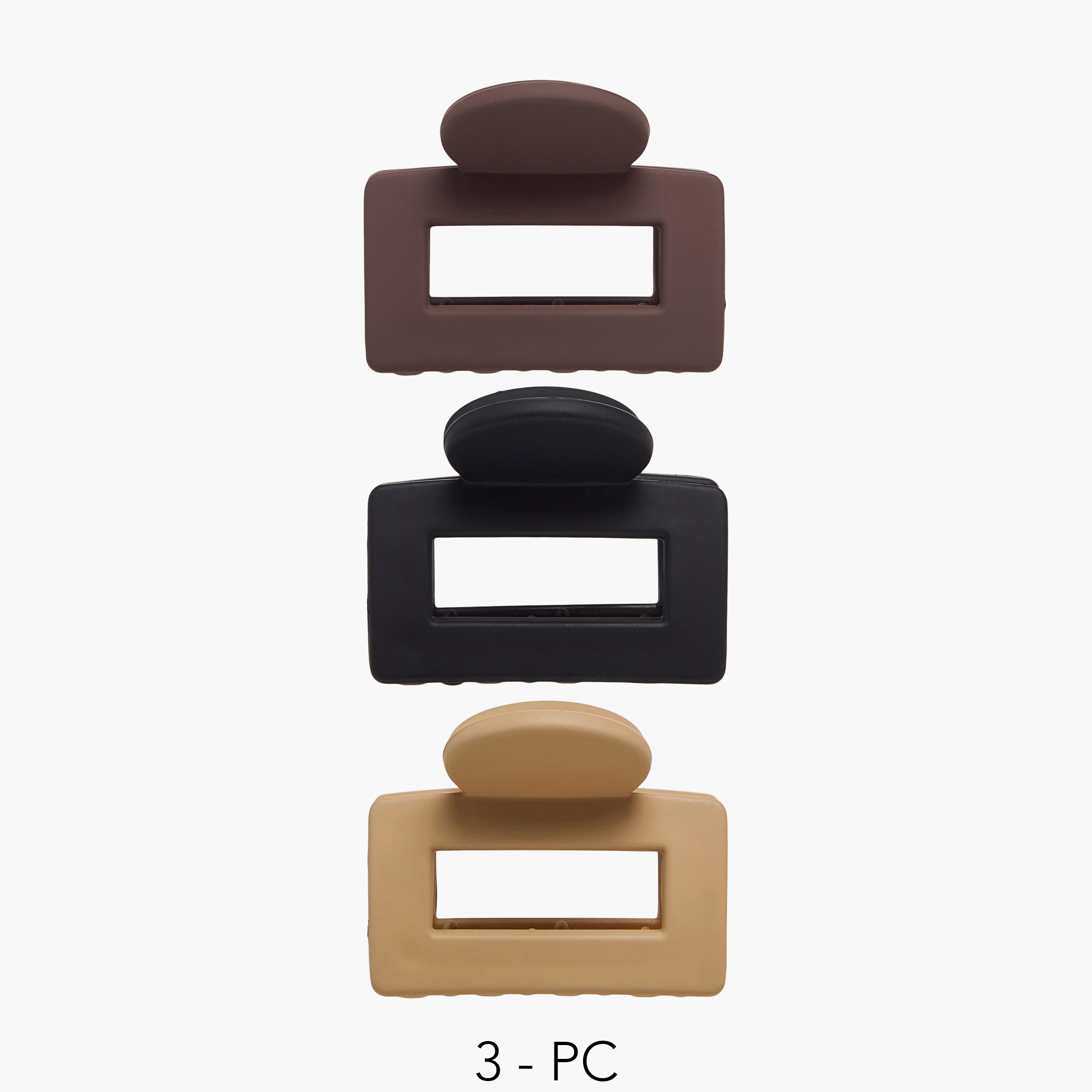 Pack of 3 Rectangle Shaped Hair Clamp-women-hairaccessories-clamps-image-1