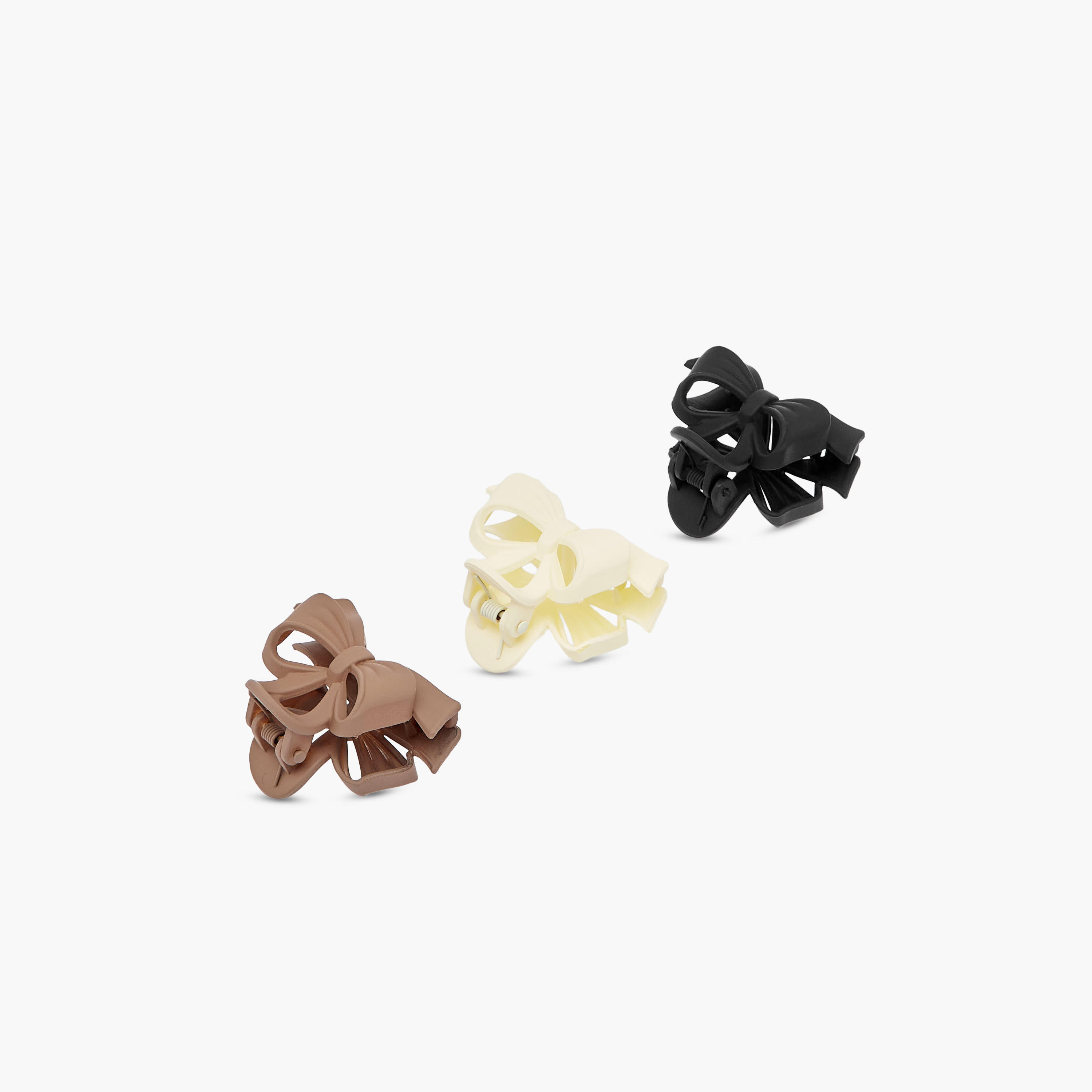 Pack of 3 Bow Hair Clamp with Solid Design-women-hairaccessories-clamps-image-5