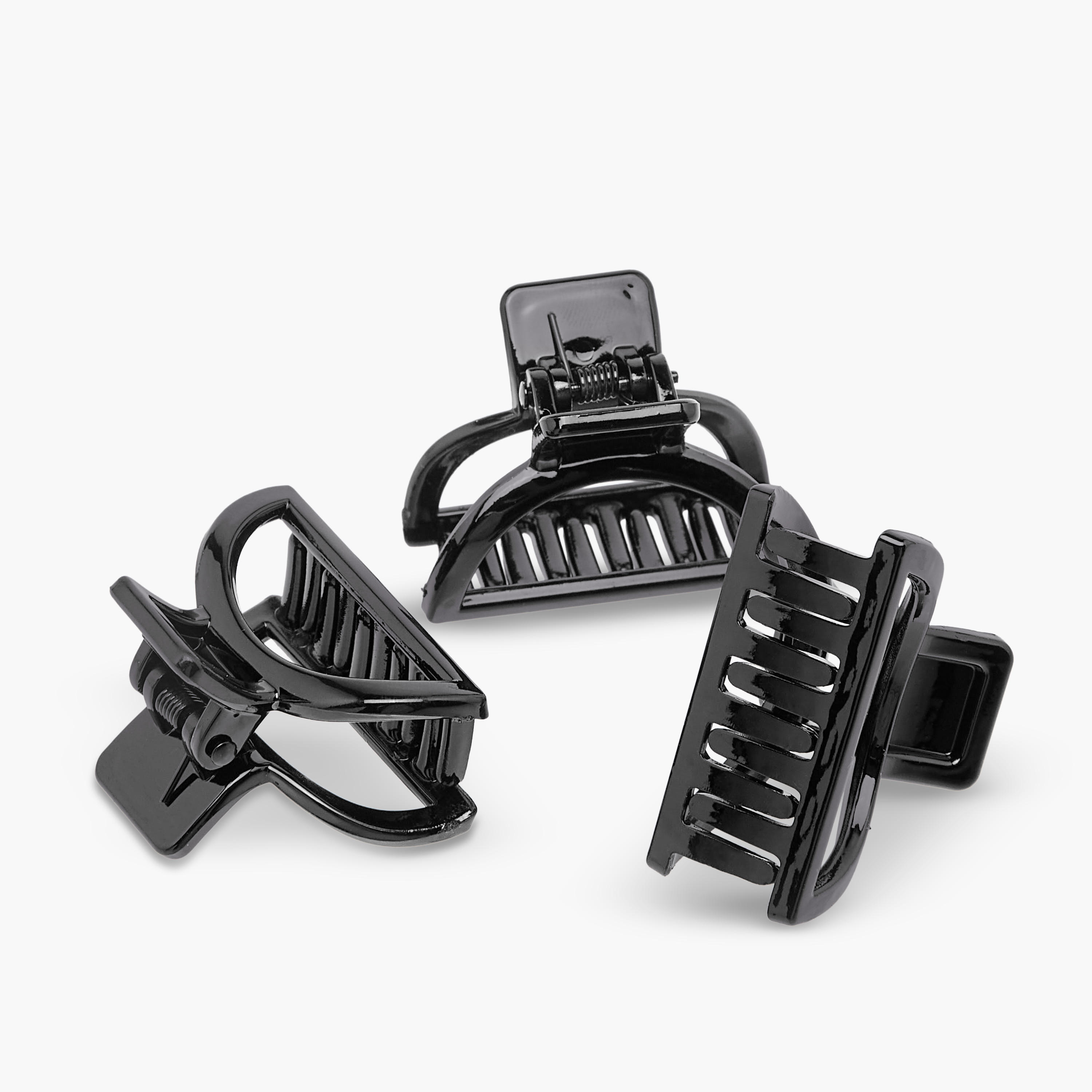 Pack of 3 Curved Hair Clamp with Solid Design-women-hairaccessories-clamps-image-6