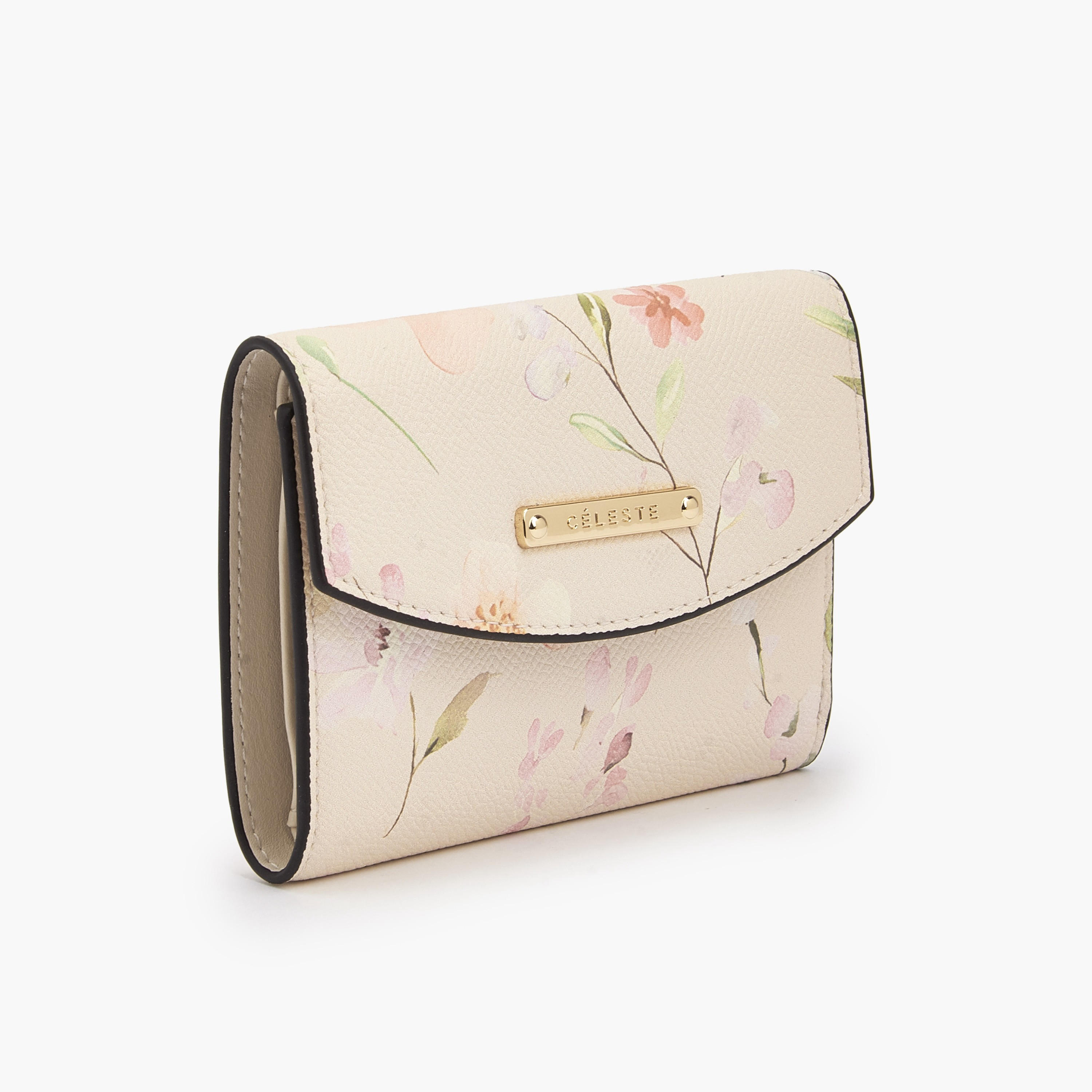 Celeste Floral Print Wallet with Snap Button Closure-women-bagsandwallets-wallets-image-2