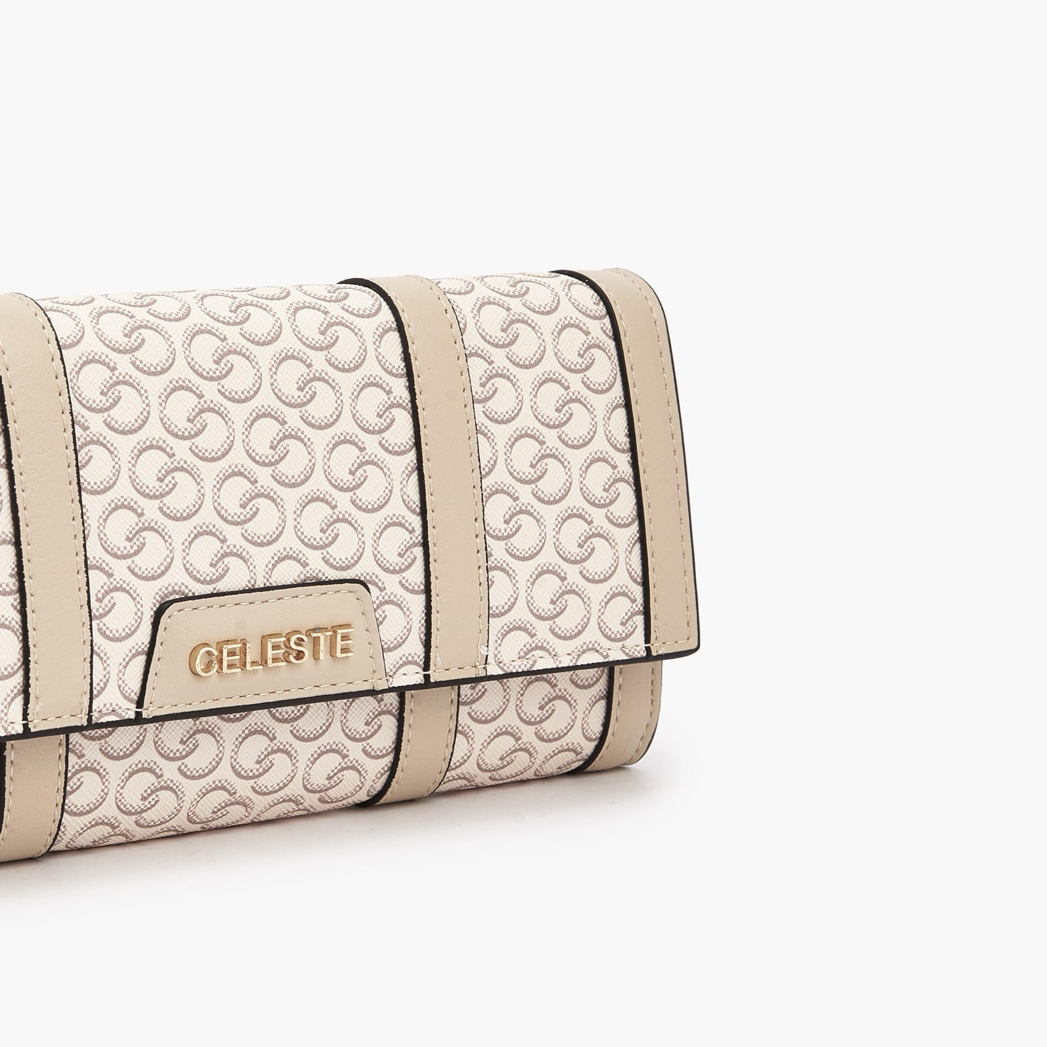 Celeste Monogram Print Wallet with Magnetic Flap Closure-women-bagsandwallets-wallets-image-3