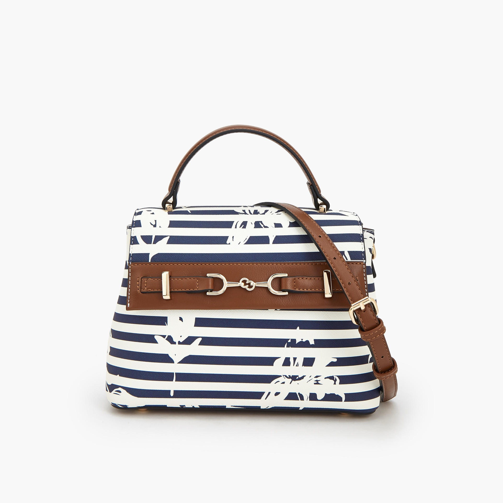 Celeste Striped Satchel Bag with Handle-women-bagsandwallets-handbags-image-1