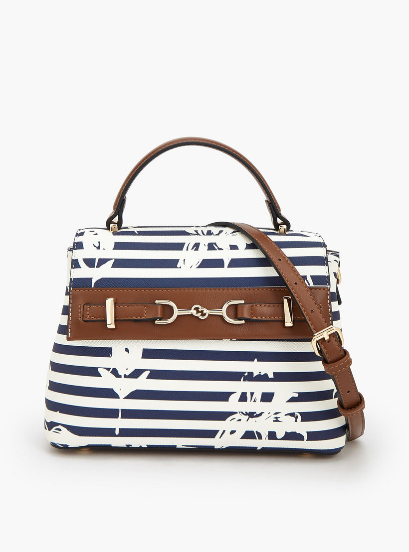 Celeste Striped Satchel Bag with Handle-women-bagsandwallets-handbags-image-1