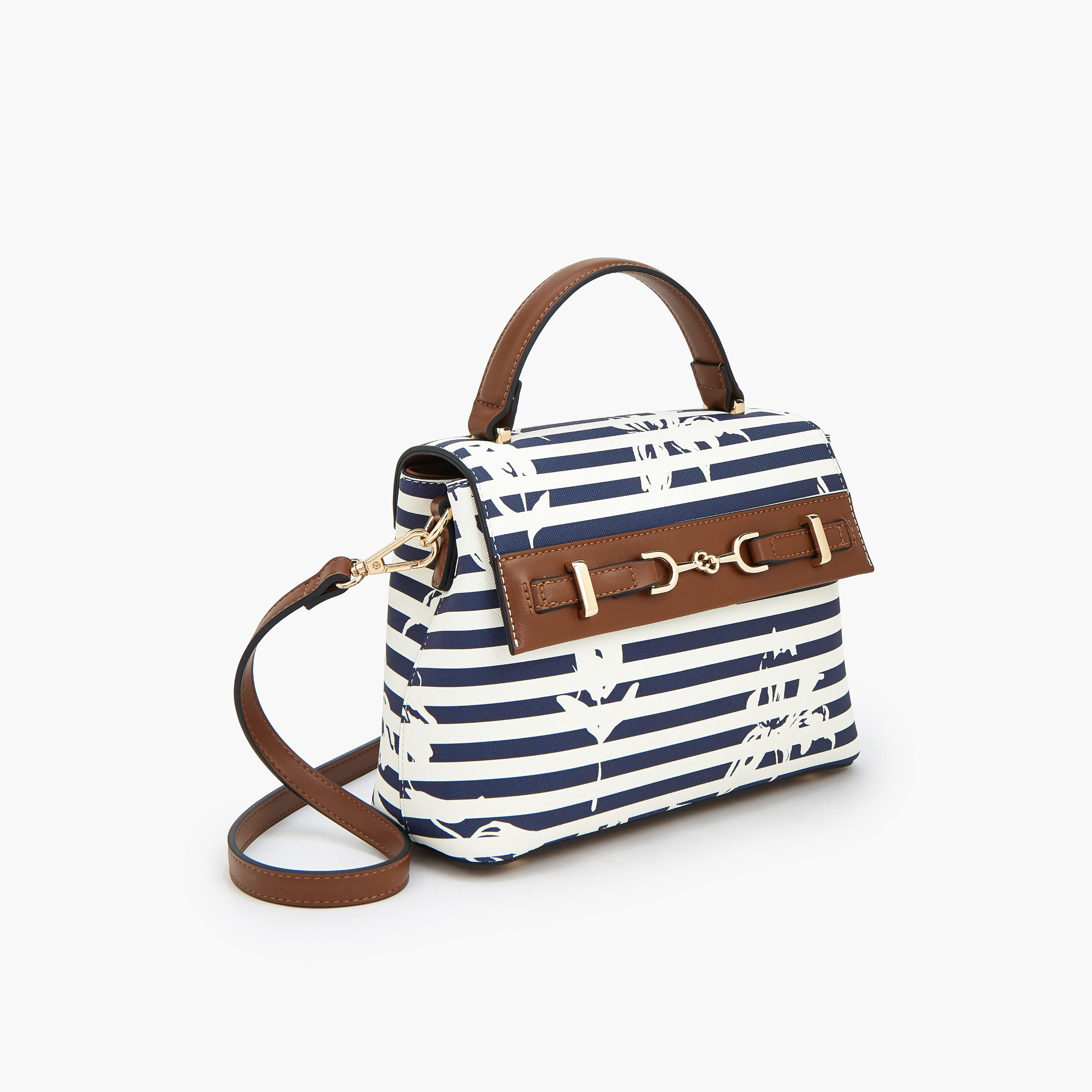 Celeste Striped Satchel Bag with Handle-women-bagsandwallets-handbags-image-3