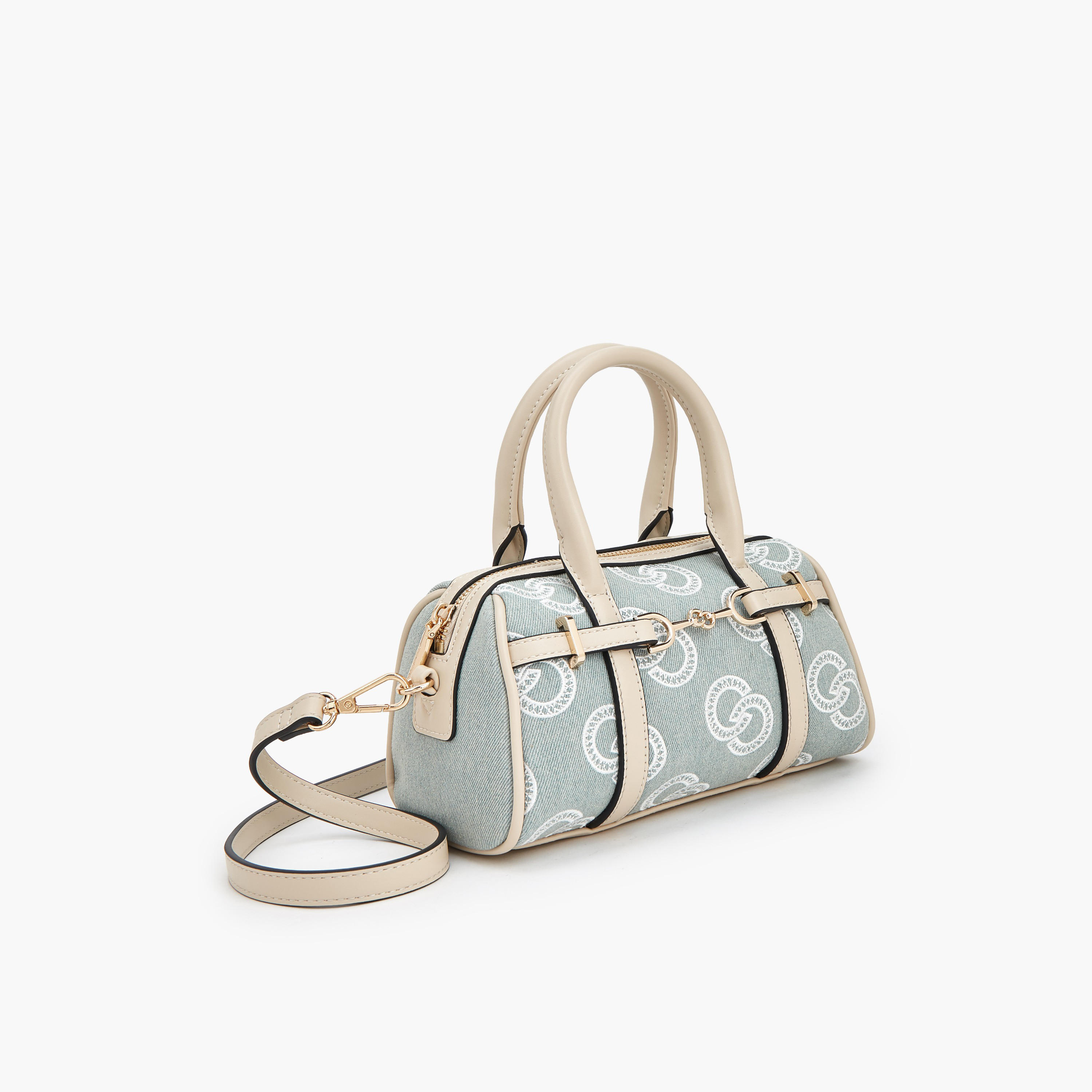 Celeste Monogram Embroidered Bowler Bag with Dual Handle-women-bagsandwallets-handbags-image-4