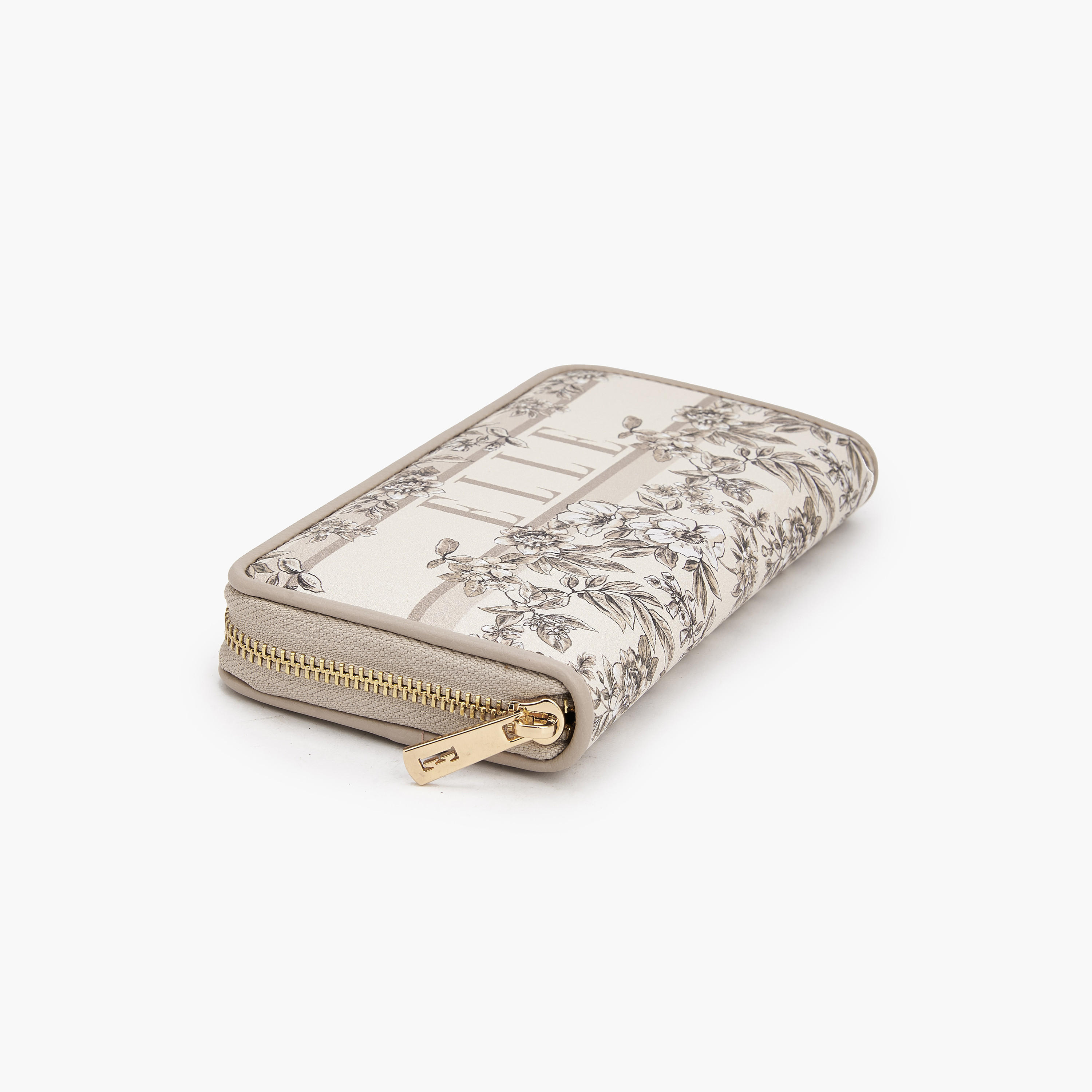 Elle Floral Print Wallet with Zip Closure-women-bagsandwallets-wallets-image-6