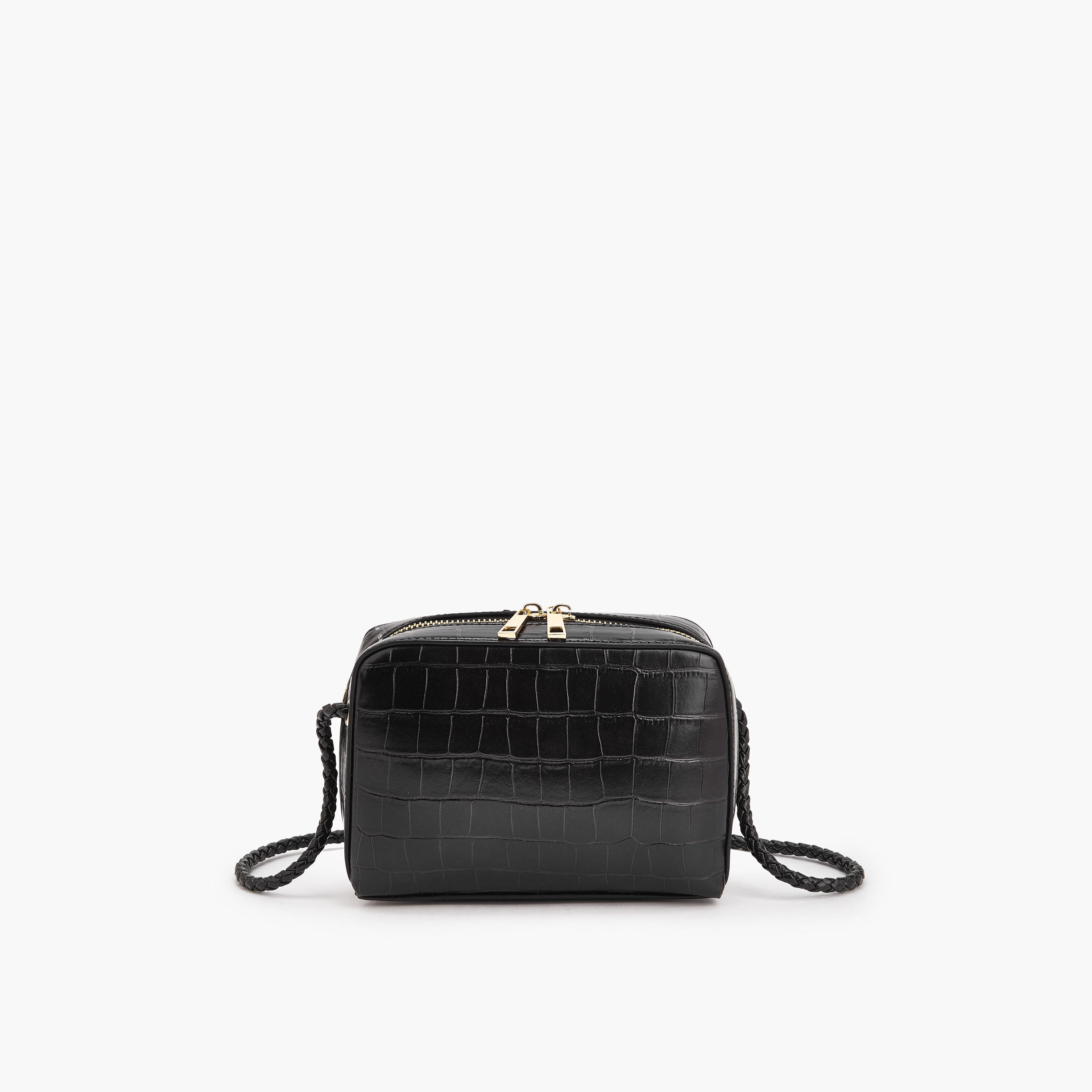 Celeste Textured Crossbody Bag with Zip Closure-women-bagsandwallets-handbags-image-6