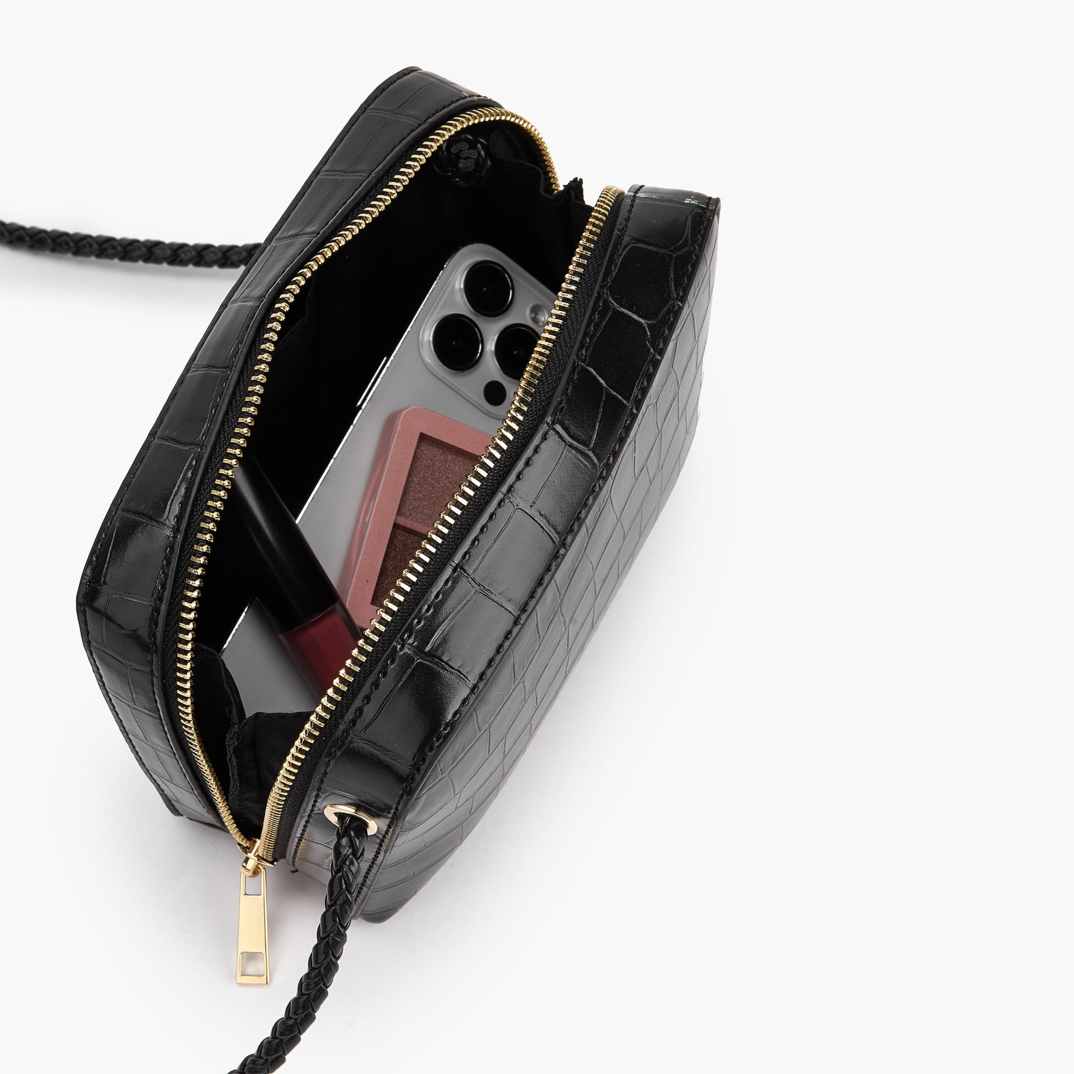 شنطة كروس بودي بارزة الملمس بسحّاب إغلاق من سيليست-women-bagsandwallets-handbags-image-9