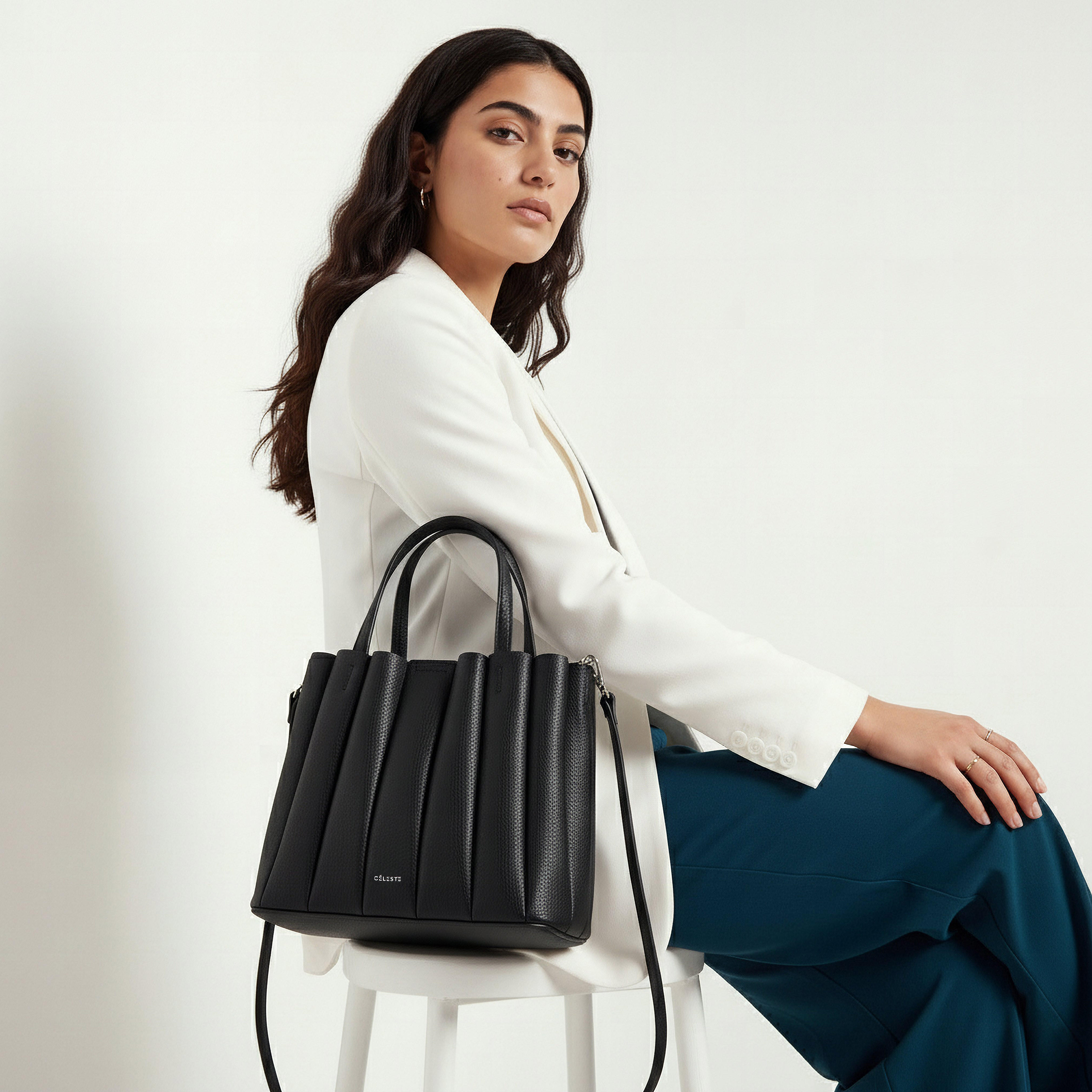 Celeste Pleated Tote Bag with Pouch-women-bagsandwallets-handbags-image-12