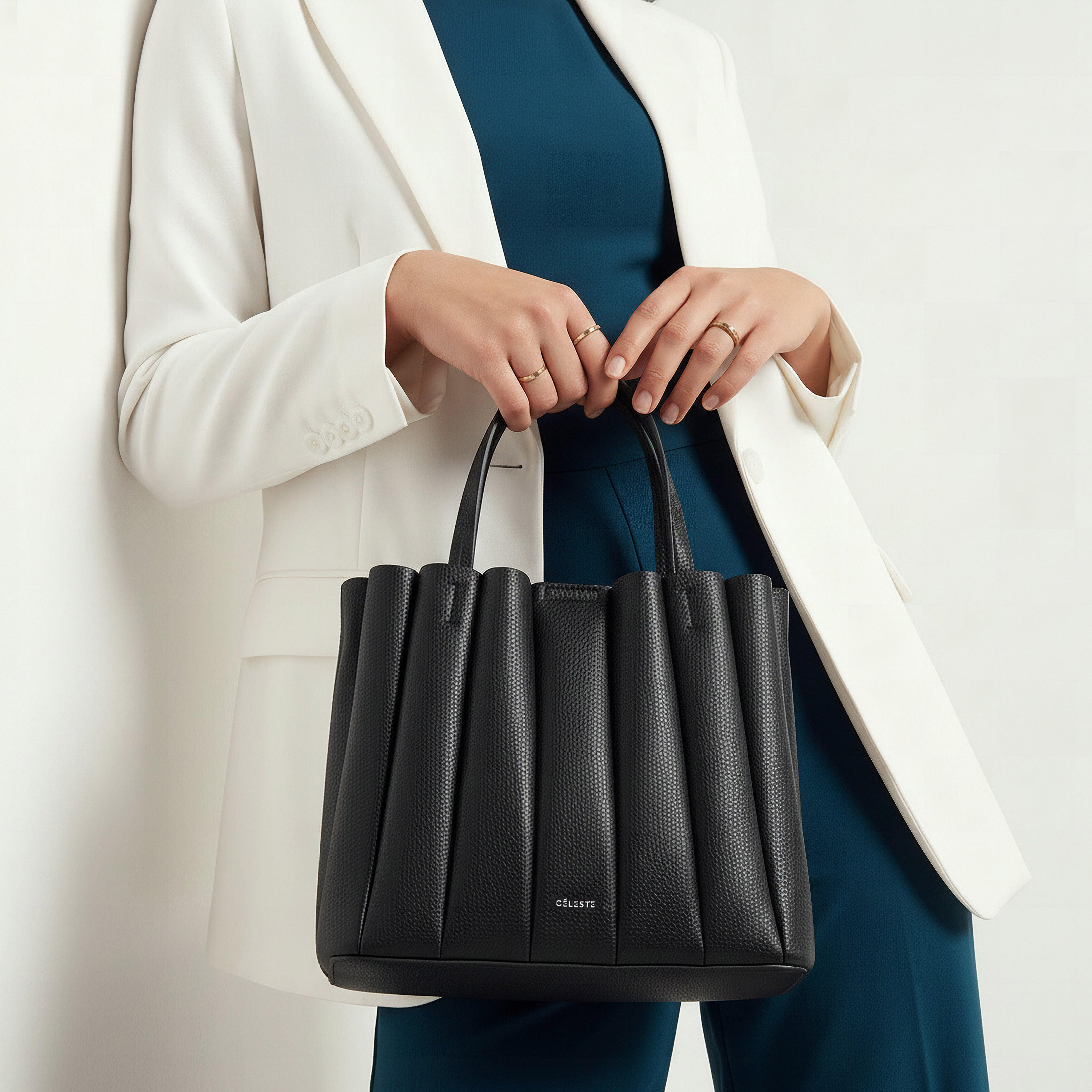 Celeste Pleated Tote Bag with Pouch-women-bagsandwallets-handbags-image-2