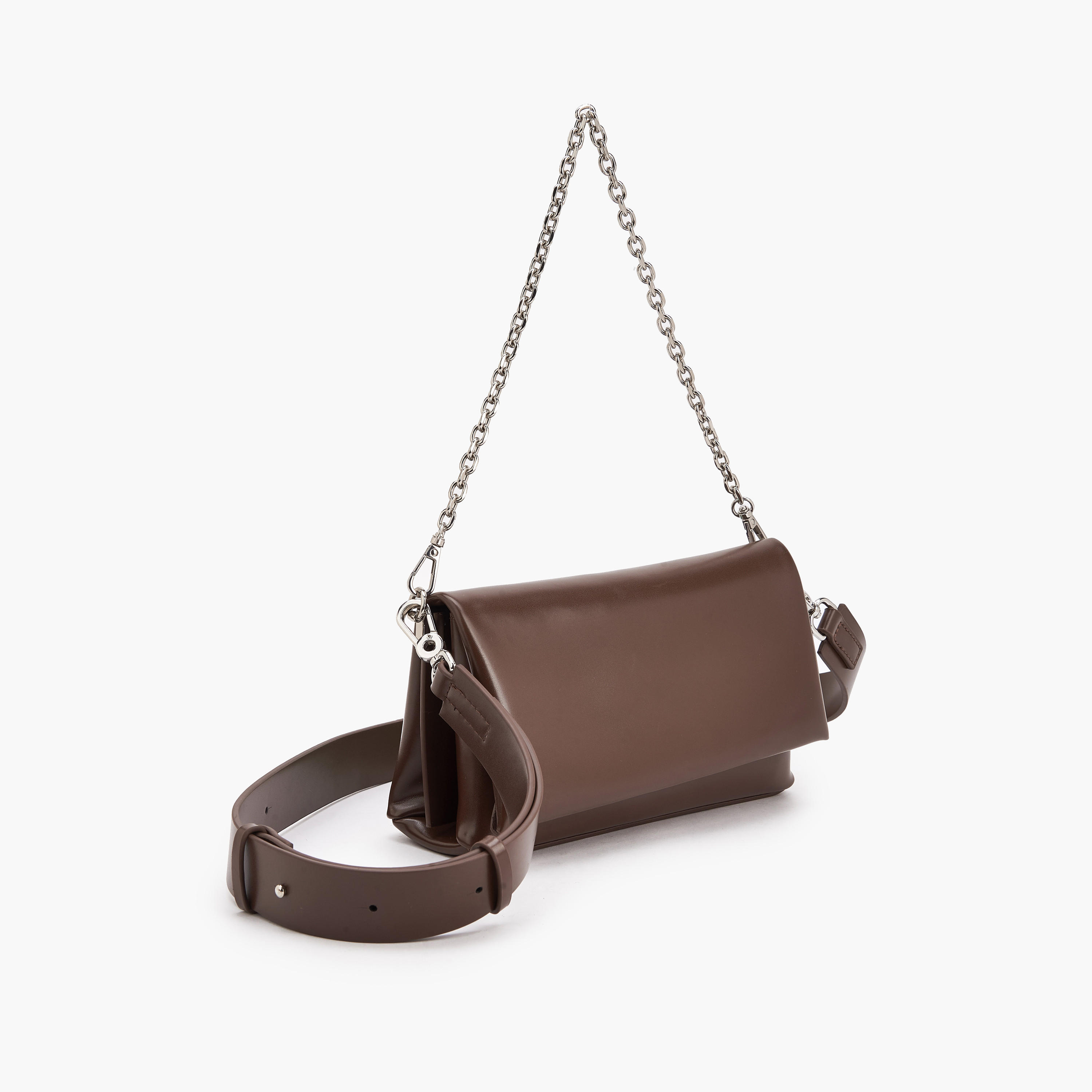 شنطة كتف بارزة الملمس بحزام سلسلة من سيليست-women-bagsandwallets-handbags-image-7